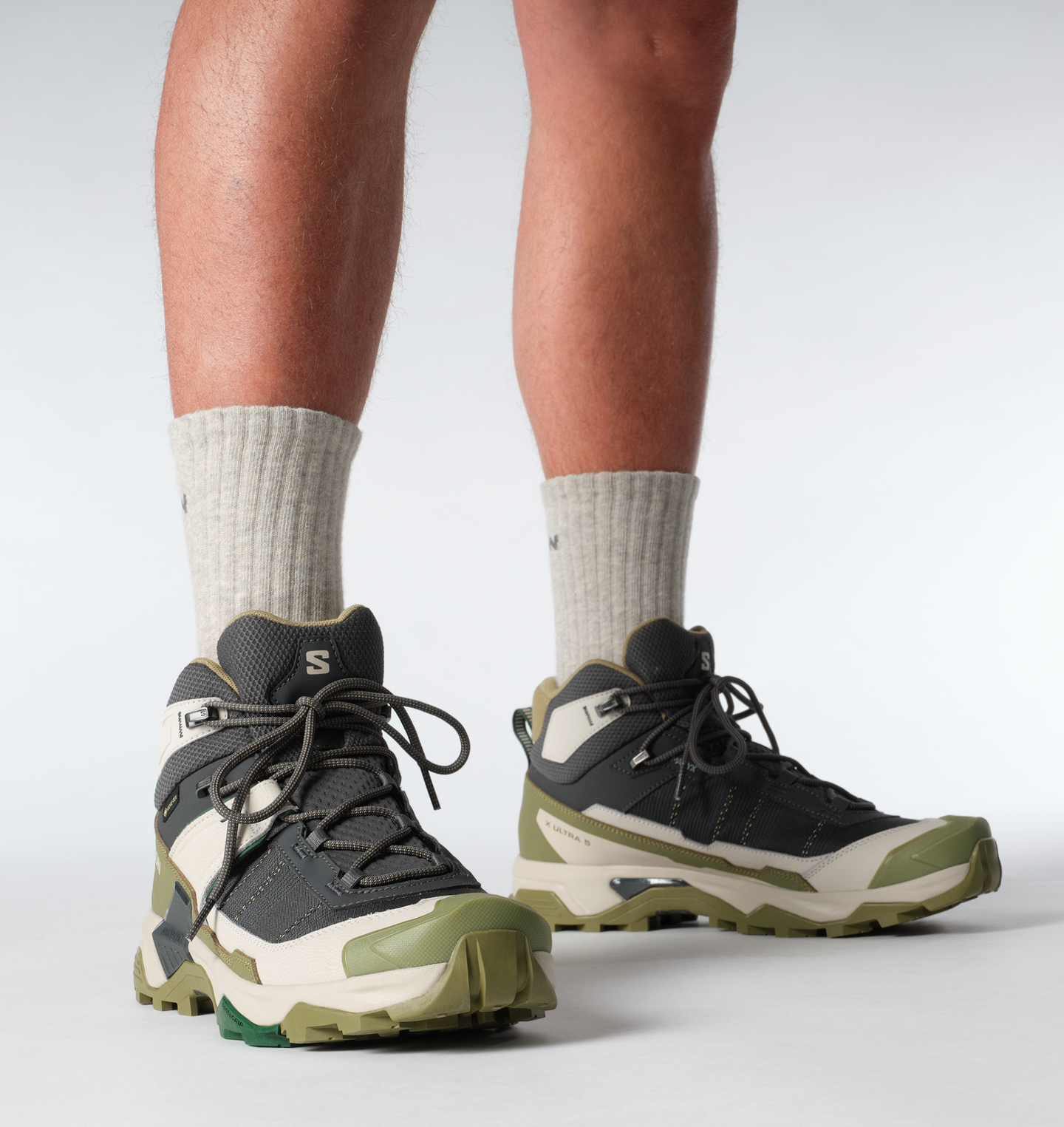 Обувь Salomon X Ultra 5 MID Gore Tex, цвет: Асфальтовый — фото 3