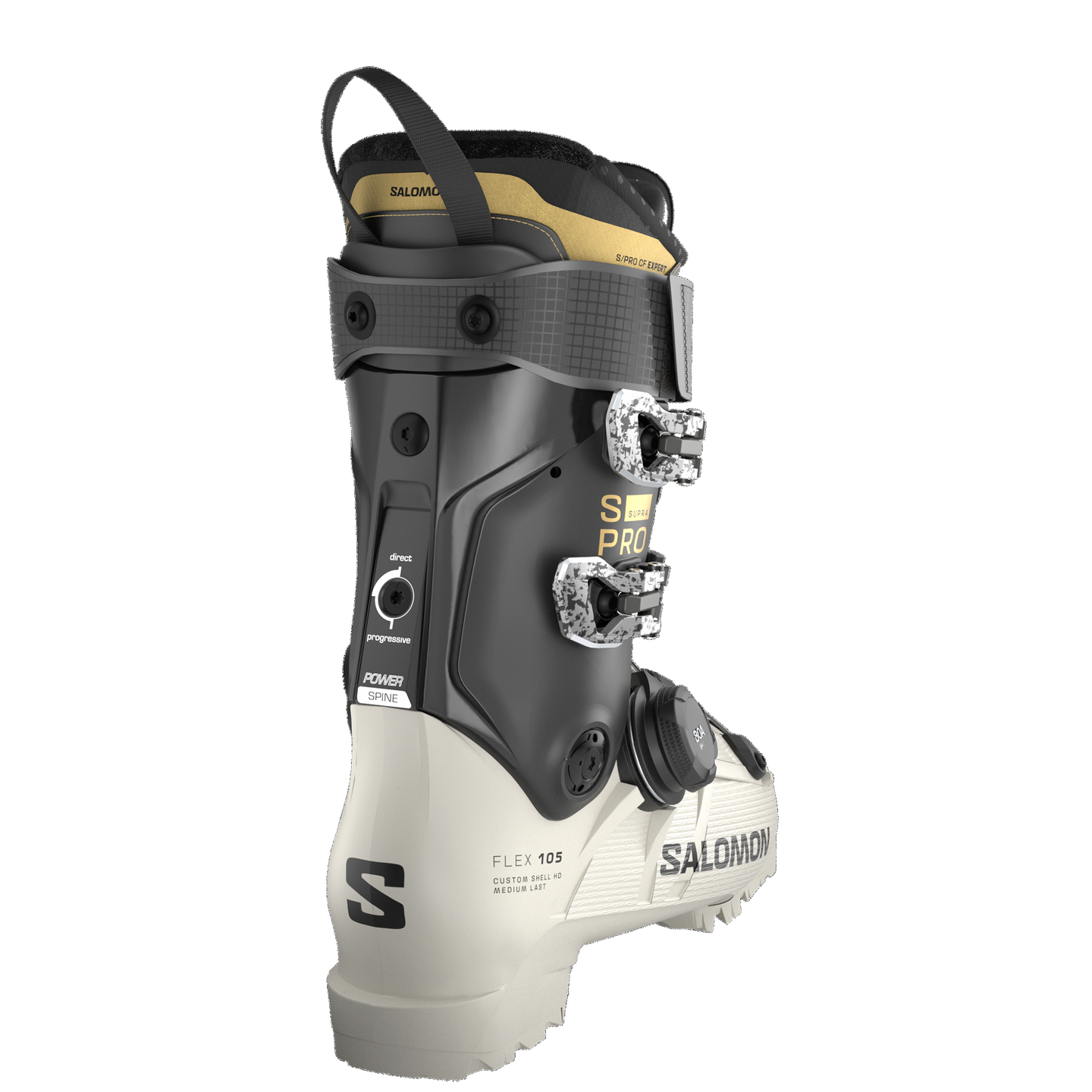 Женские горнолыжные ботинки Salomon S/Pro Supra S Boa 105, цвет: Серый / Чёрный — фото 2