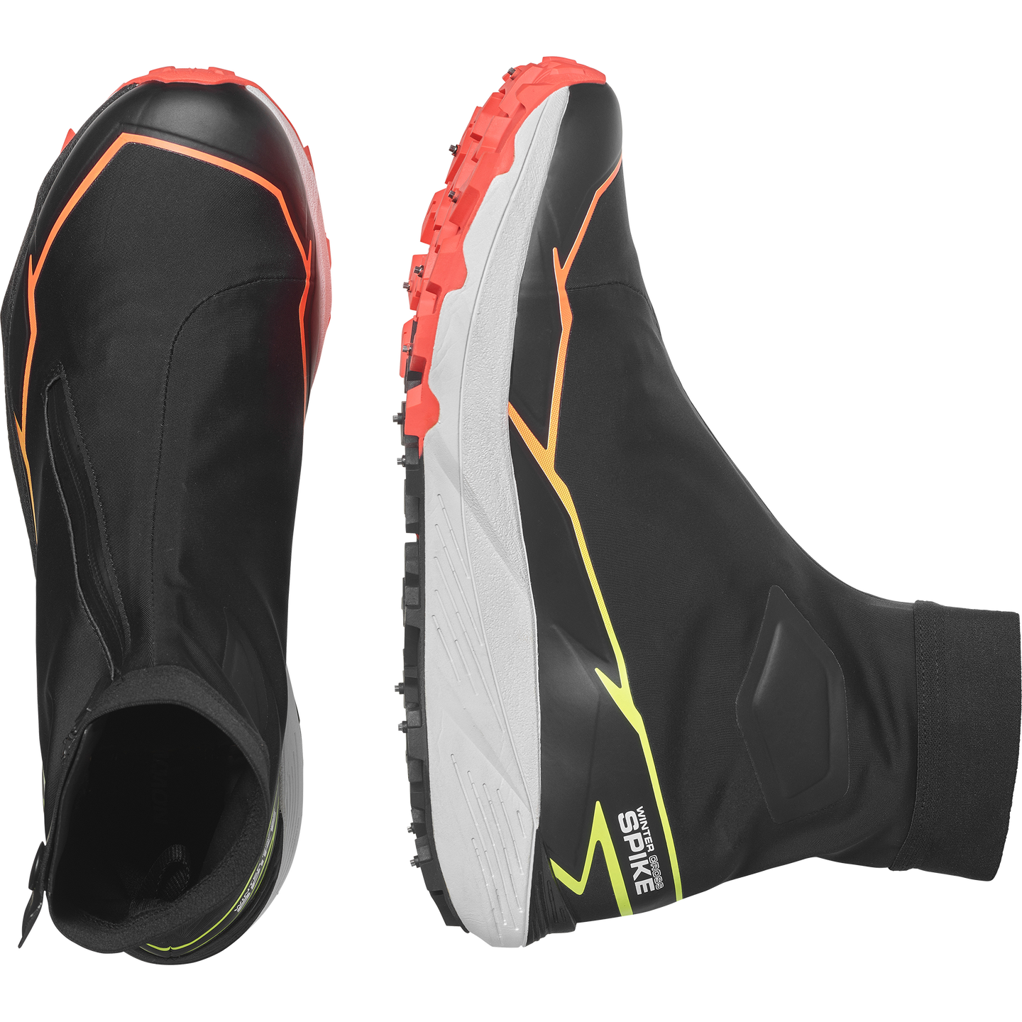 Кроссовки Salomon Winter Cross Spike, цвет: Чёрный / Неоновый — фото 2