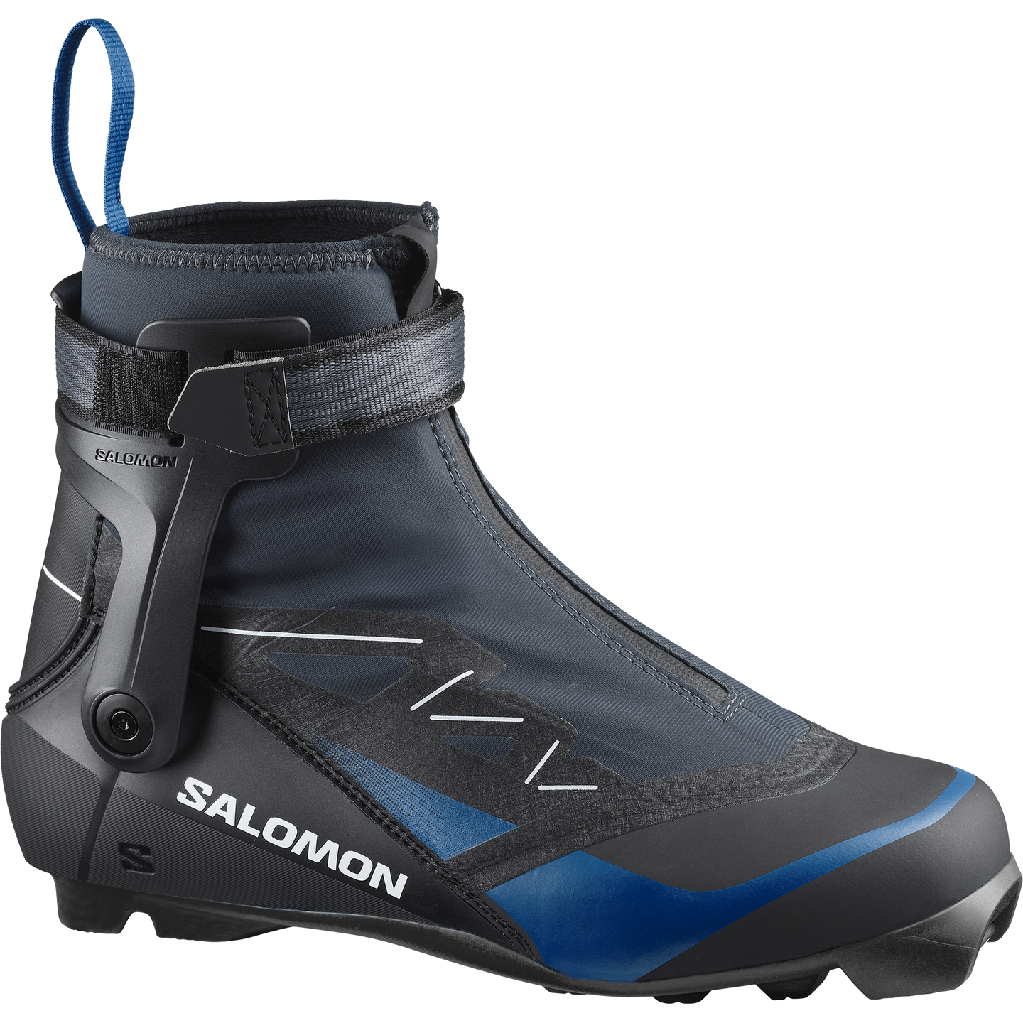 Детские лыжные ботинки Salomon S/RACE Skiathlon Junior, цвет: Чёрный / Синий — фото 1