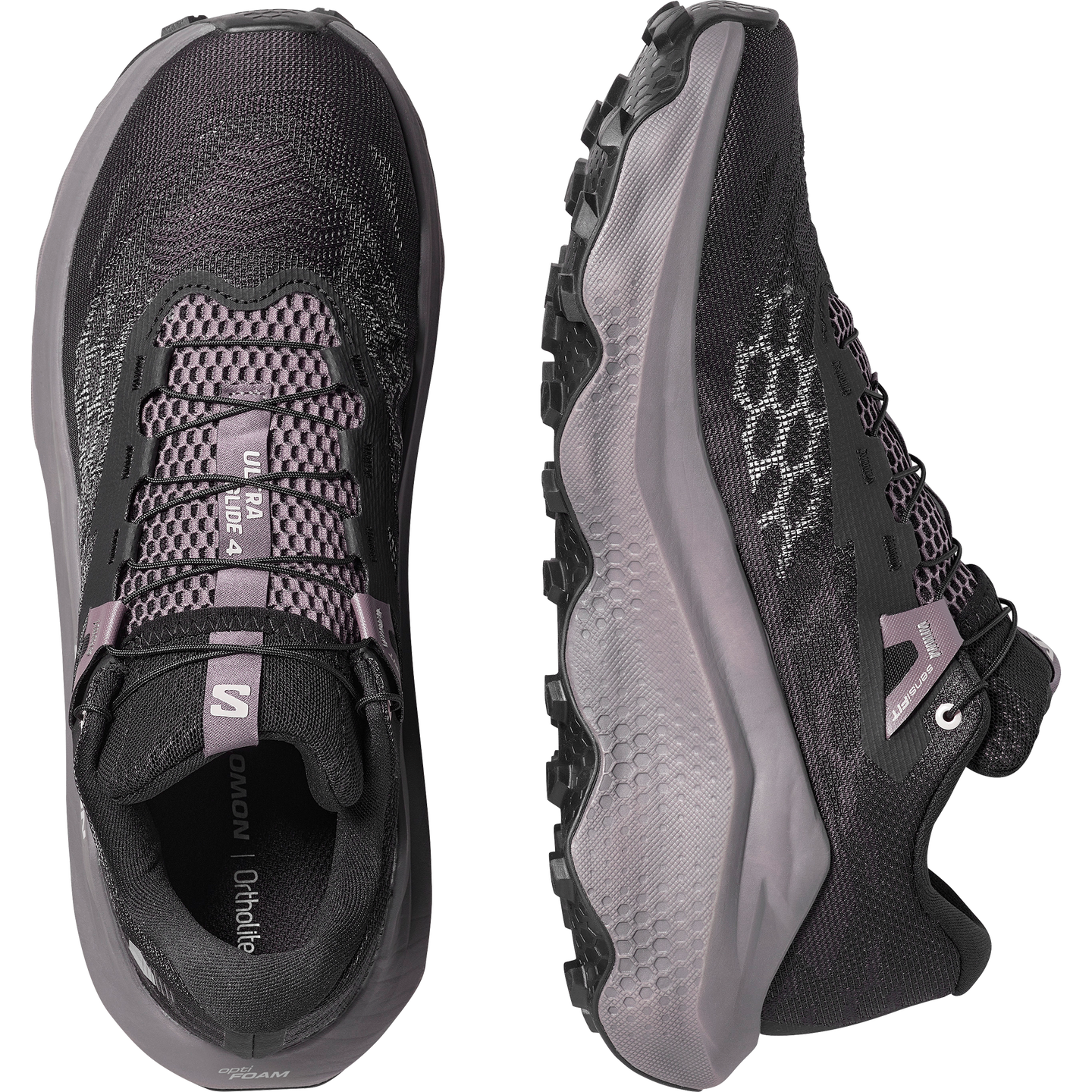 Мужские кроссовки Salomon Ultra Glide 4, цвет: Чёрный / Тёмный серый — фото 2