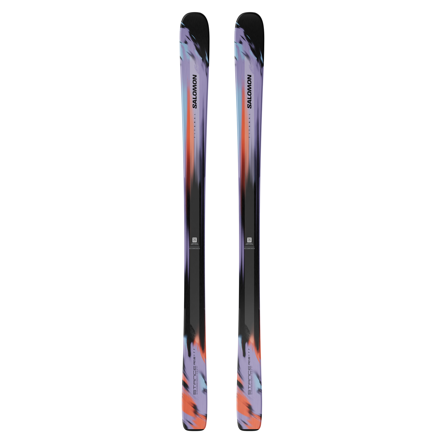 Лыжи Salomon Stance Pro 86, цвет: Фиолетовый / Чёрный — фото 1