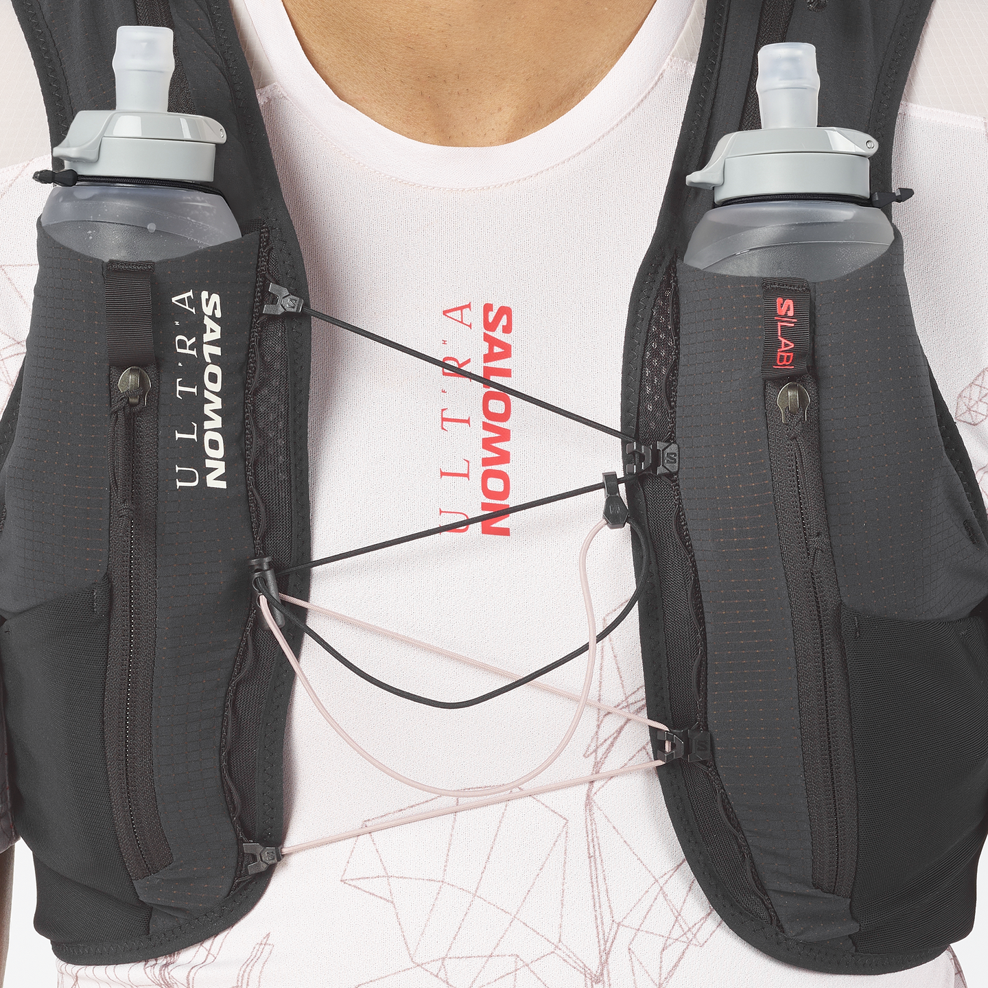 Беговой рюкзак-жилет Salomon S/LAB Ultra 12, цвет: Чёрный — фото 4