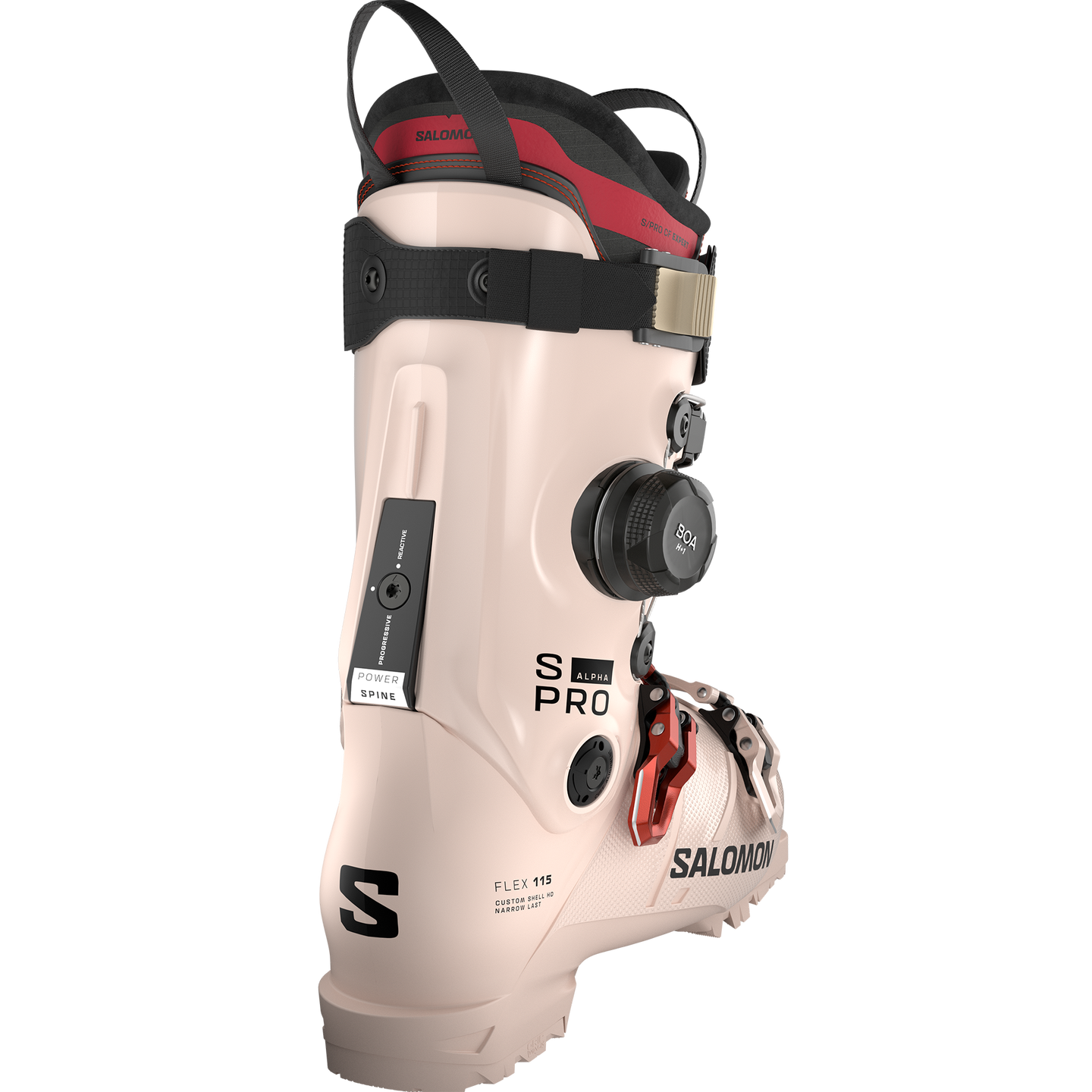 Женские горнолыжные ботинки Salomon S/PRO Alpha C BOA 115, цвет: Сиреневый пепельный / Чёрный — фото 2