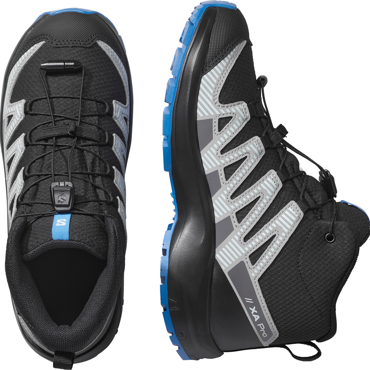Водонепроницаемые ботинки Salomon XA Pro V8 Mid, цвет: Чёрный / Синий — фото 2