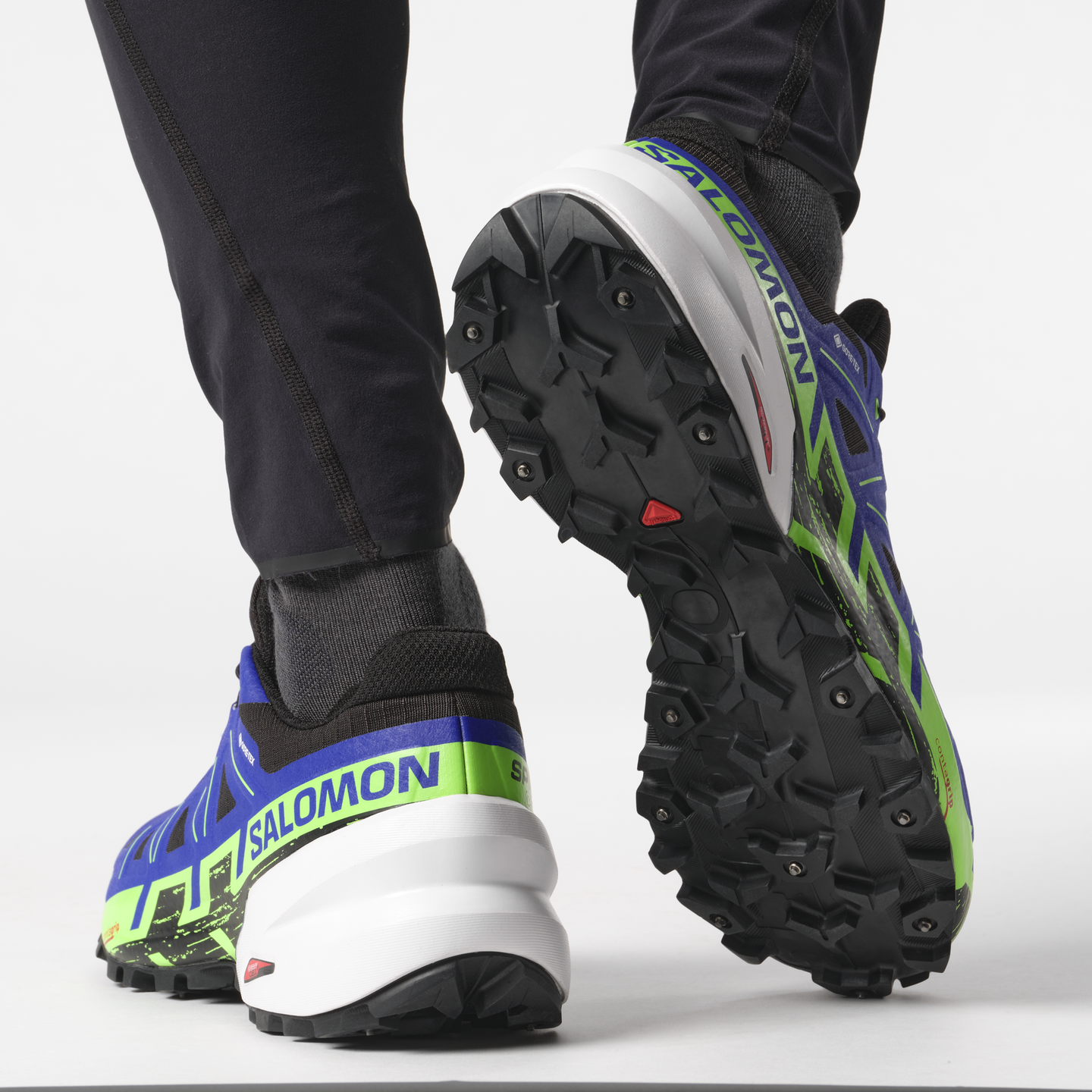 Кроссовки Salomon Spikecross 6 GORE-TEX, цвет: Чёрный / Зелёный — фото 8