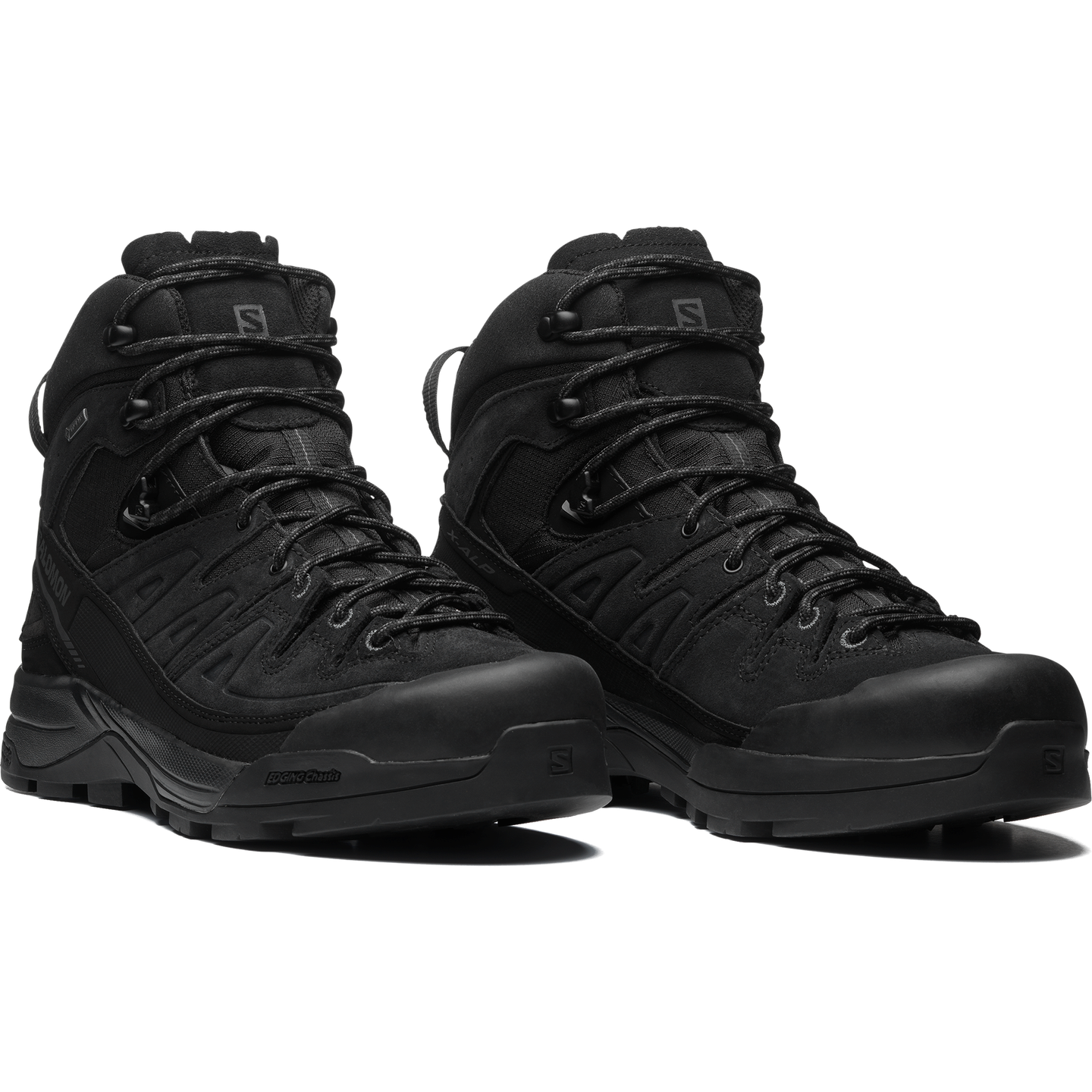 Обувь Salomon X-ALP MID Leather GORE-TEX, цвет: Чёрный / Асфальтовый — фото 3