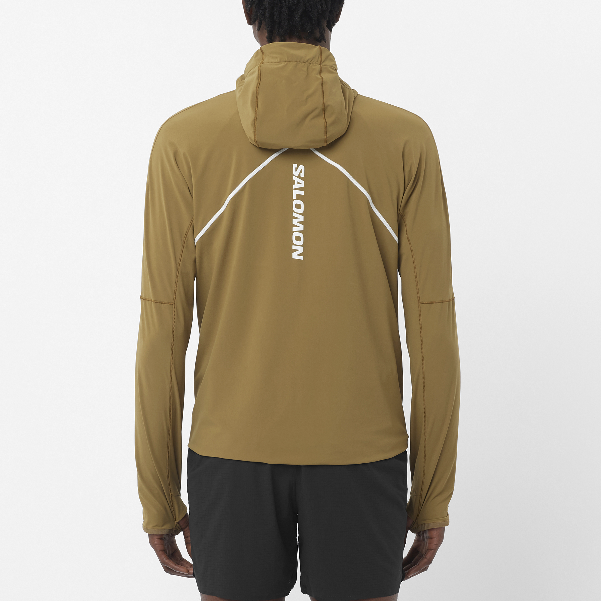 モエアイスロゼ SENSE AERO HYBRID Men's Midlayer Jacket with hood | Salomon