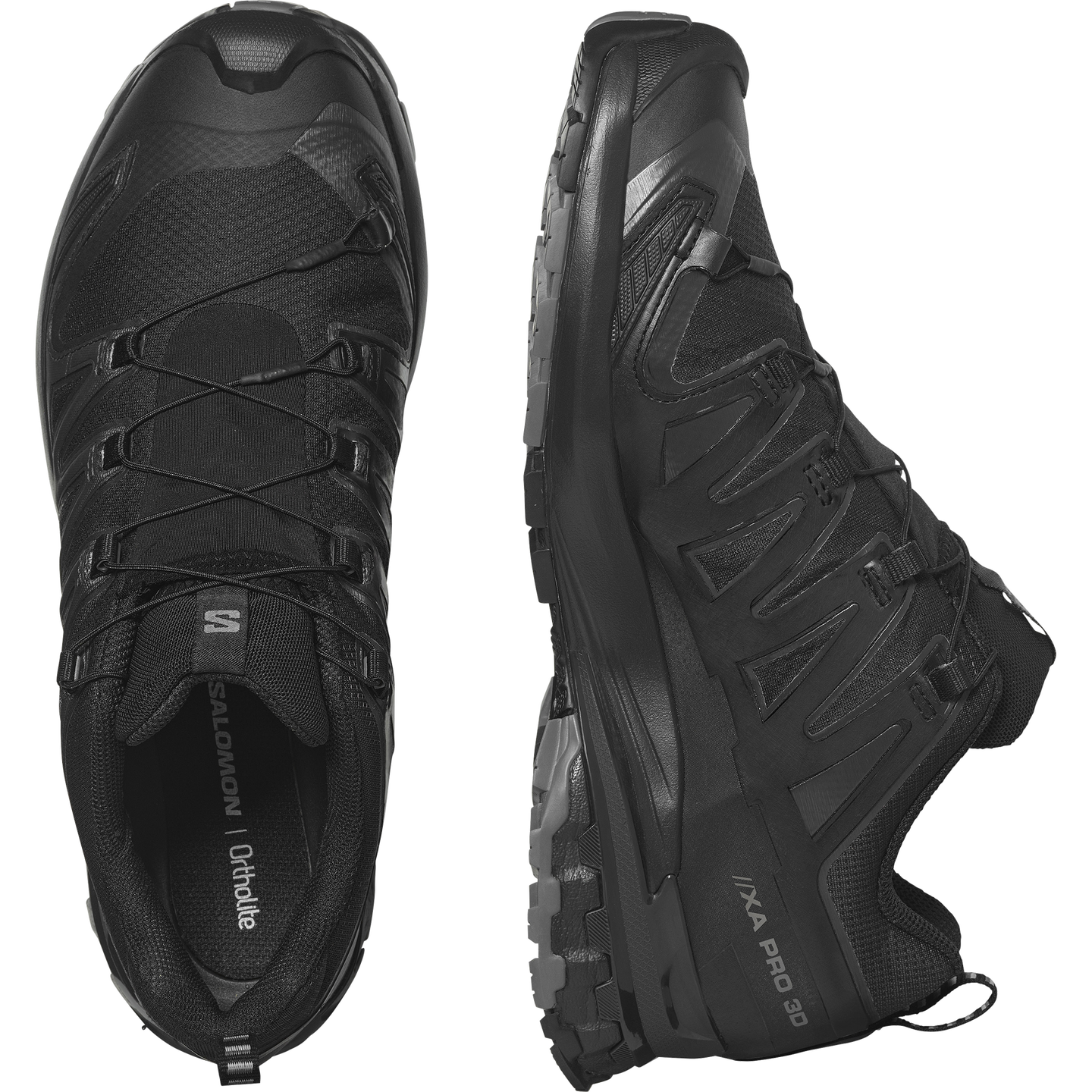 Мужские кроссовки Salomon XA PRO 3D V9 Wide GORE-TEX, цвет: Чёрный / Оловянный — фото 2