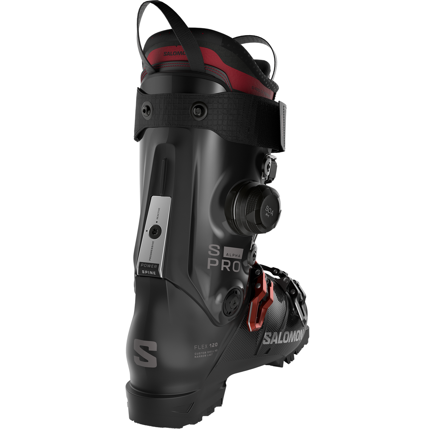 Мужские горнолыжные ботинки Salomon S/Pro Alpha C Boa 120, цвет: Чёрный / Тёмный серый — фото 2