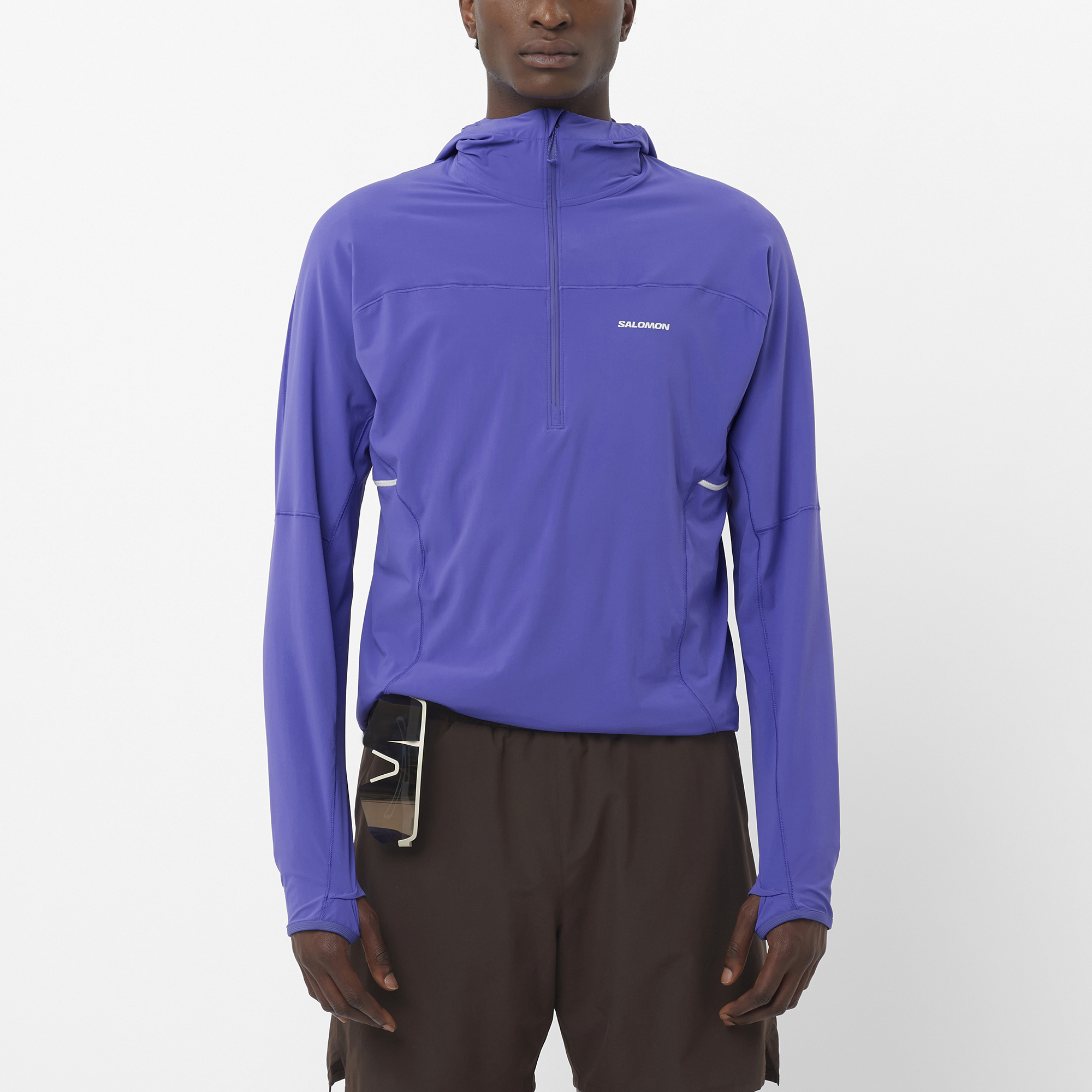 SENSE AERO HYBRID Men's Midlayer Jacket with hood | Salomon