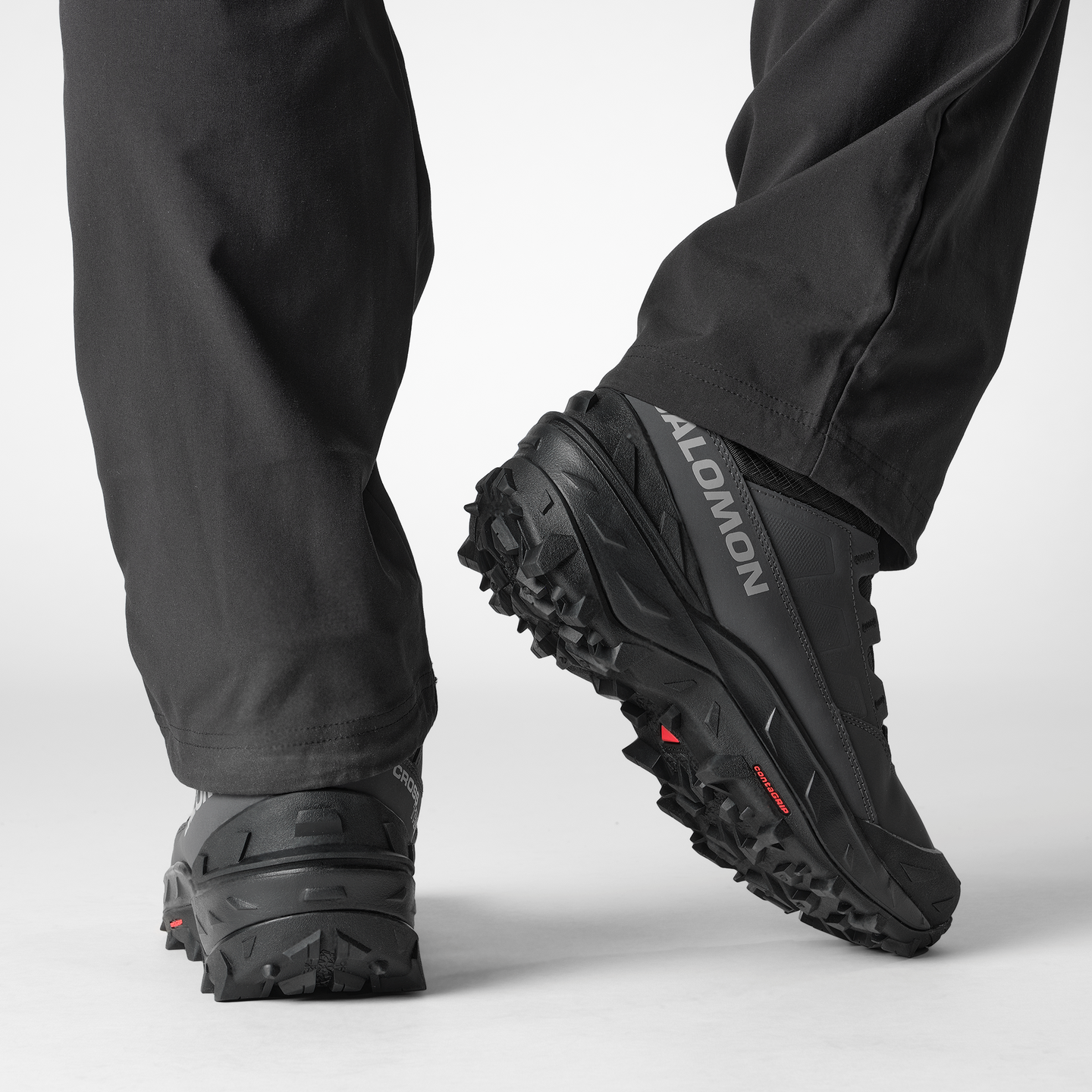Мужские кроссовки Salomon Crosstrak Powder Waterproof, цвет: Асфальтовый / Чёрный — фото 8