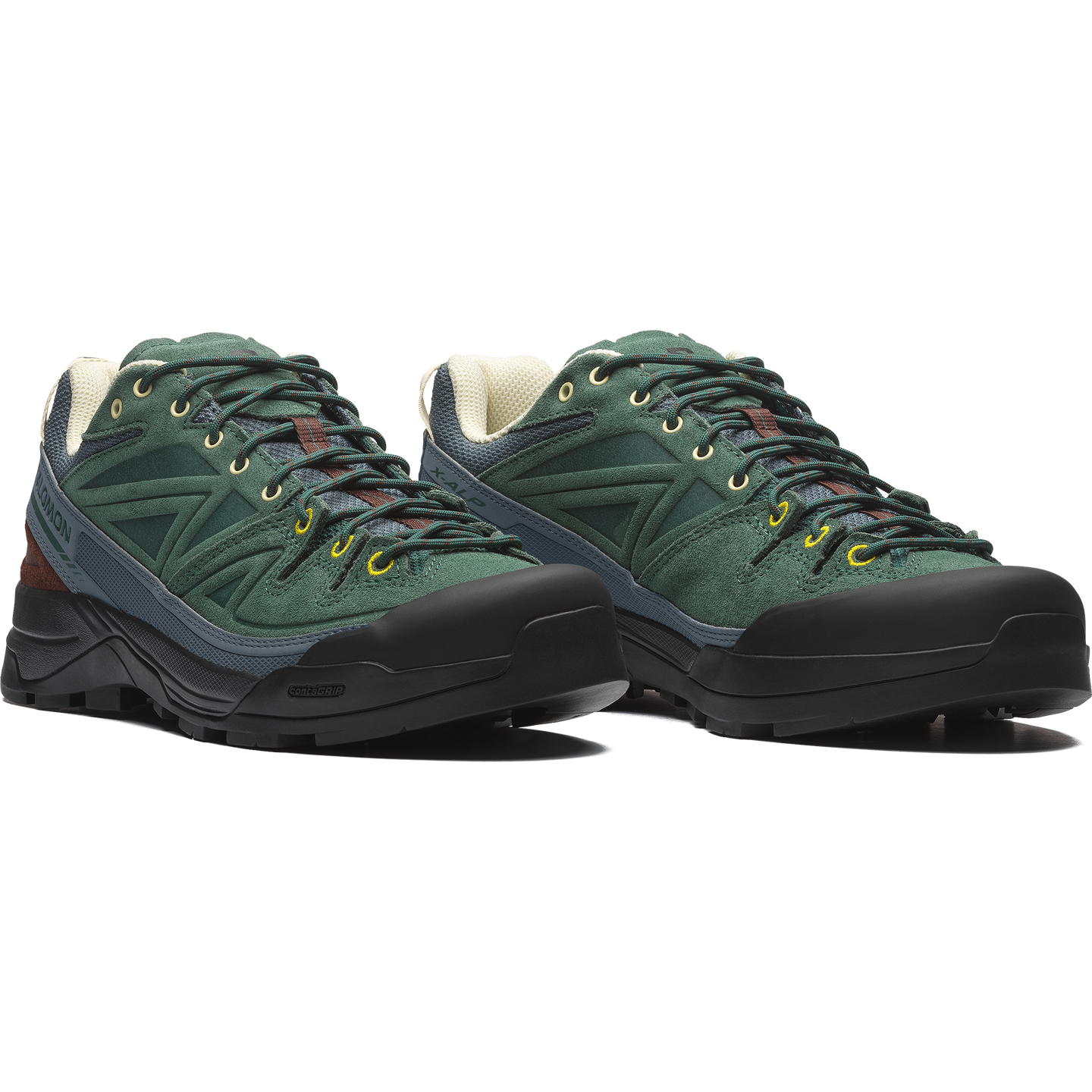Кроссовки Salomon X-ALP Leather, цвет: Зелёный / Чёрный — фото 3