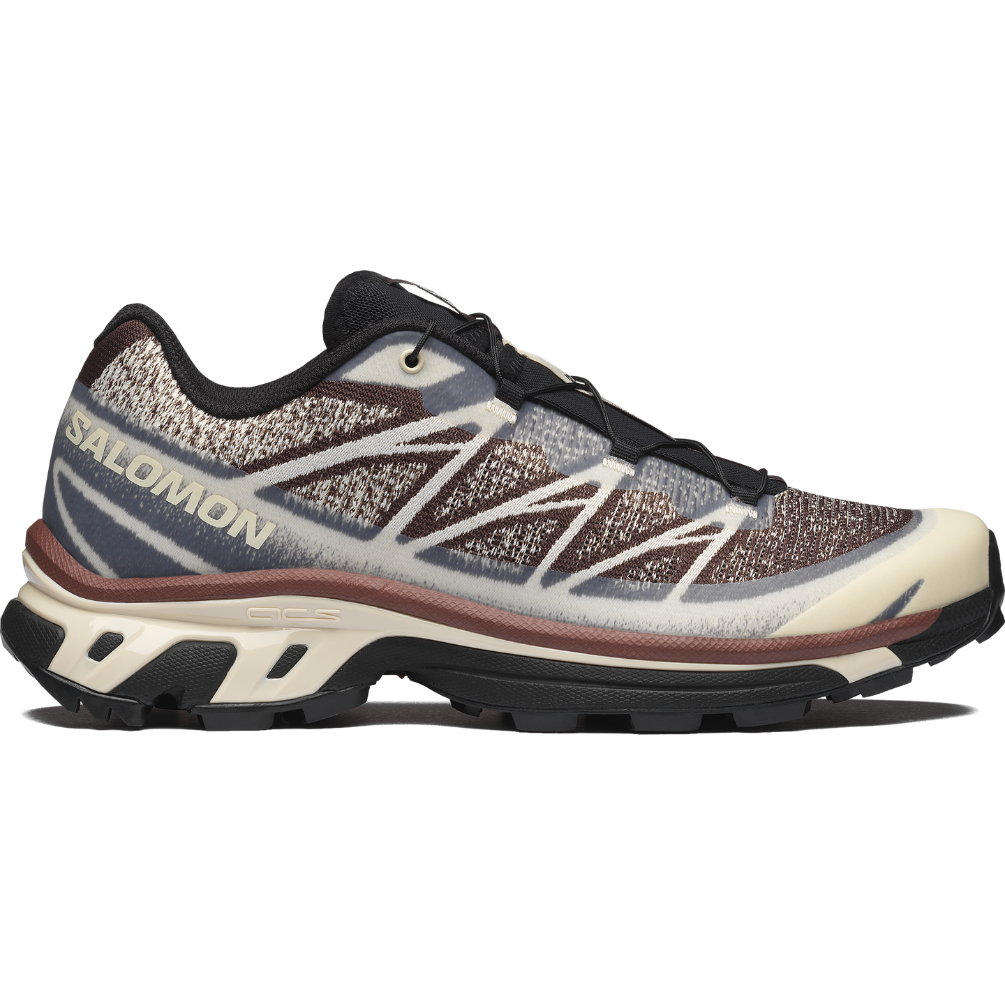Кроссовки Salomon XT-6 Shadow, цвет: Миндальное молоко / Чёрный кофейный — фото 1