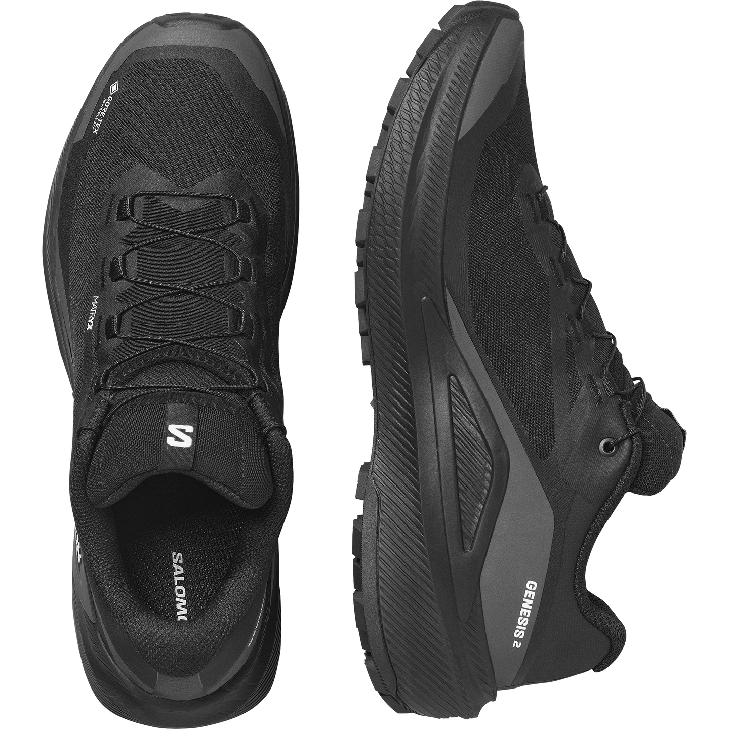 Мужские кроссовки Salomon Genesis 2 GORE-TEX, цвет: Чёрный / Белый — фото 2
