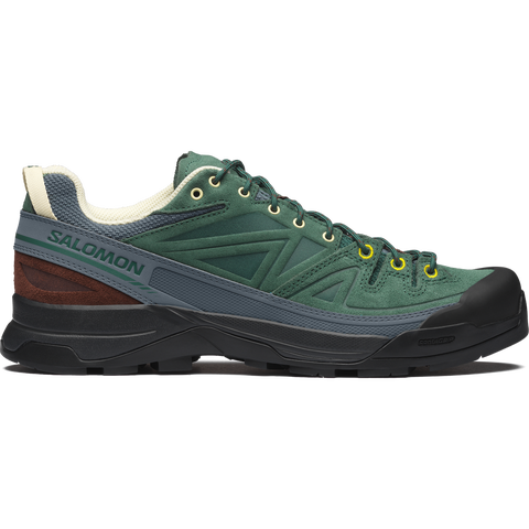 Кроссовки Salomon X-ALP Leather, цвет: Зелёный / Чёрный