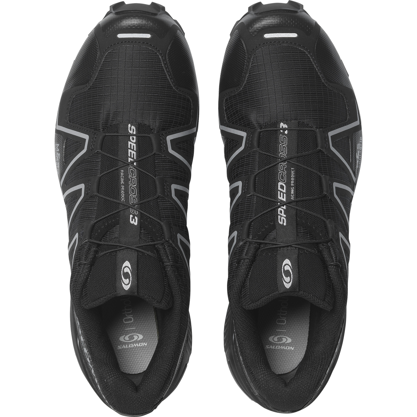 Кроссовки Salomon Speedcross 3, цвет: Чёрный / Серебряный — фото 2