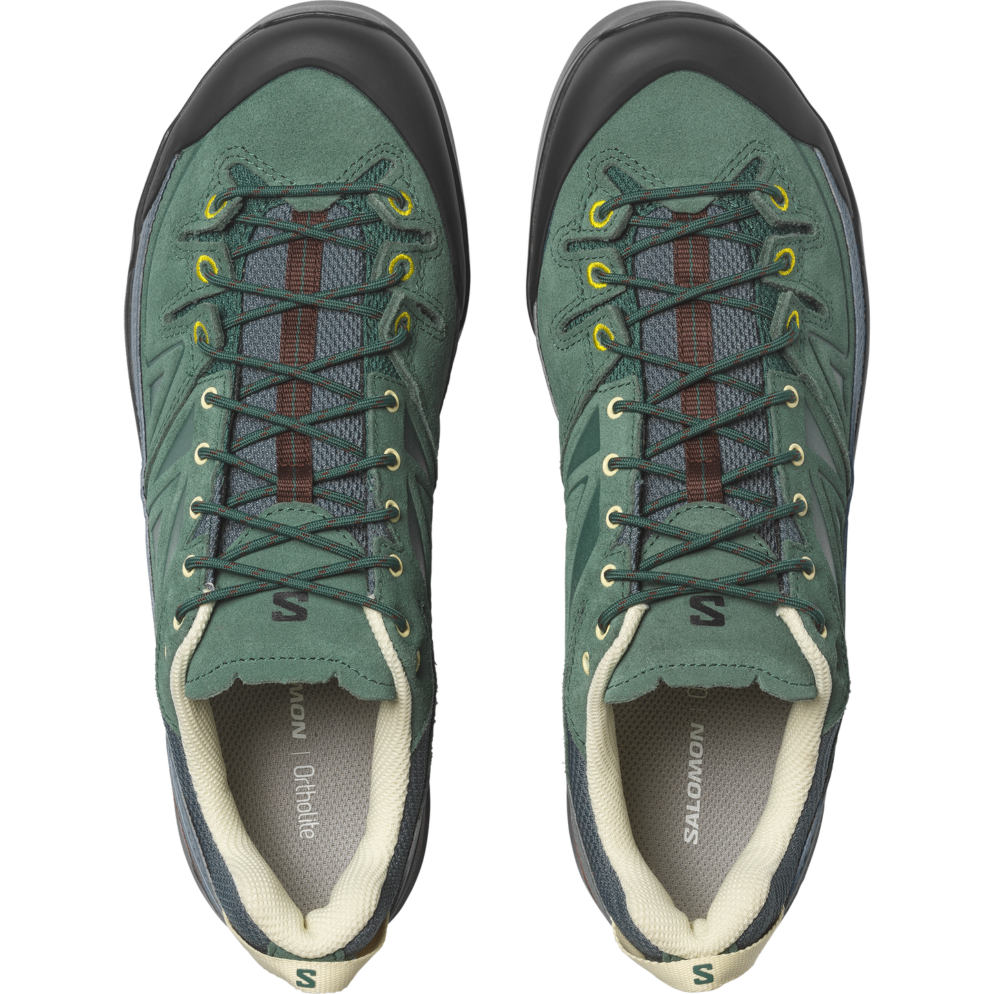 Кроссовки Salomon X-ALP Leather, цвет: Зелёный / Чёрный — фото 2