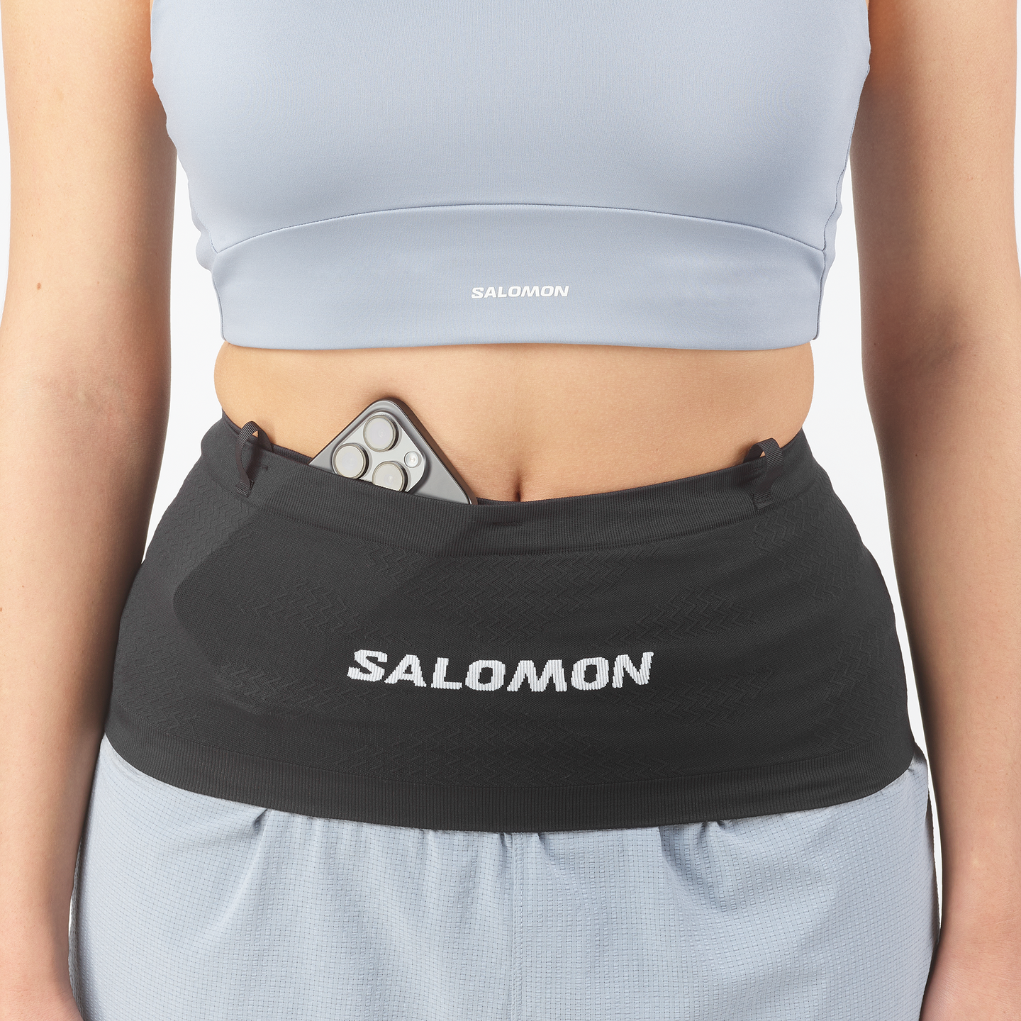 Беговой рюкзак-жилет Salomon ADV Skin Seamless, цвет: Чёрный / Белый — фото 3