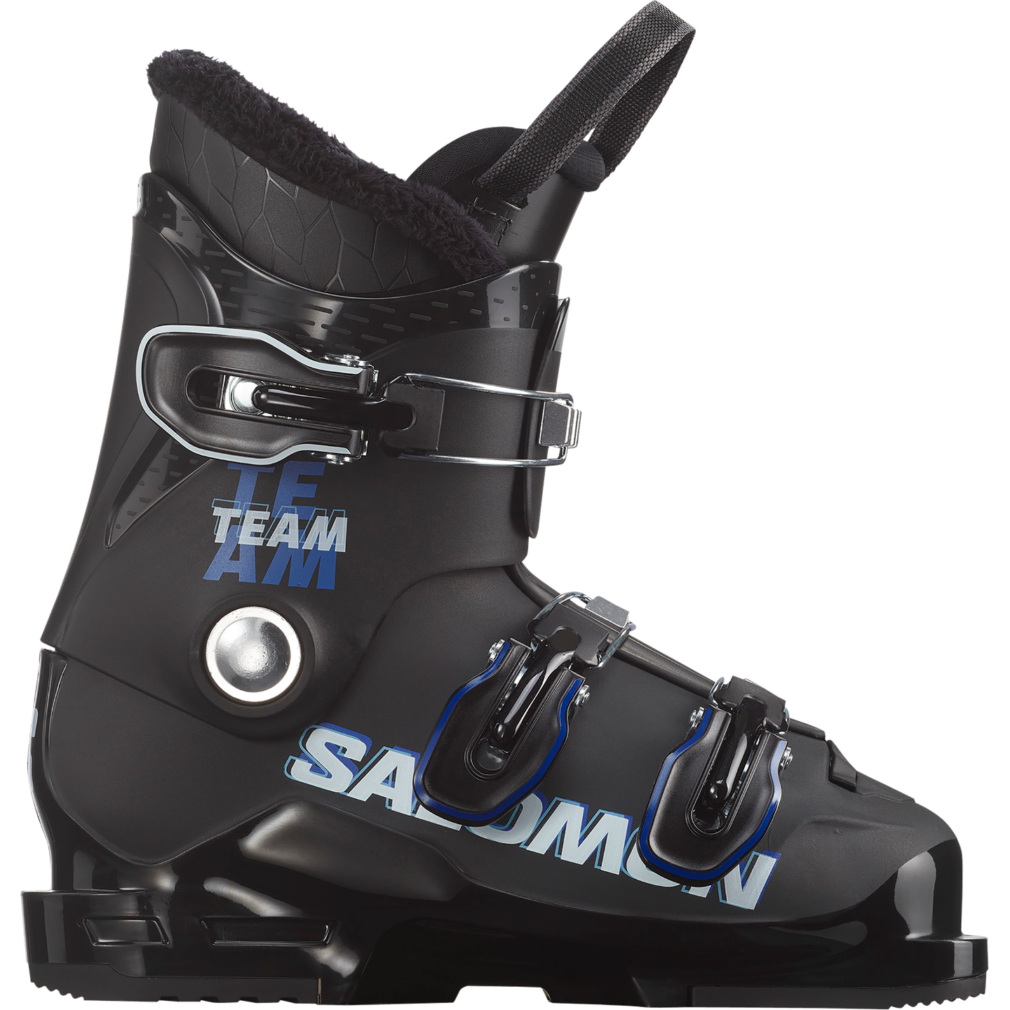 Детские горнолыжные ботинки Salomon Team T3, цвет: Чёрный / Синий — фото 1