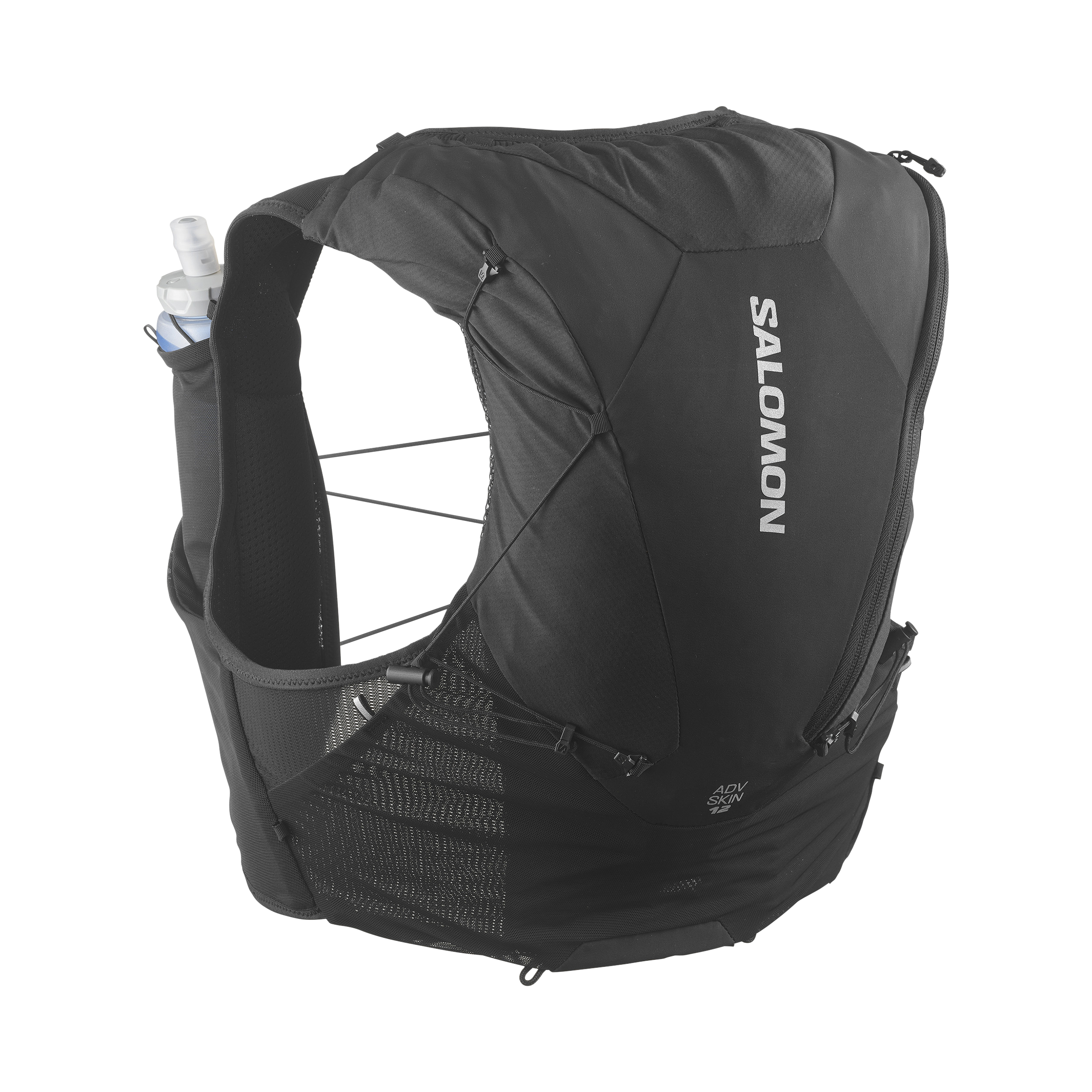 SALOMON ADV SKIN 12 ブラック S/P ADV SKIN 12 SET Unisex Running Vest with flasks included