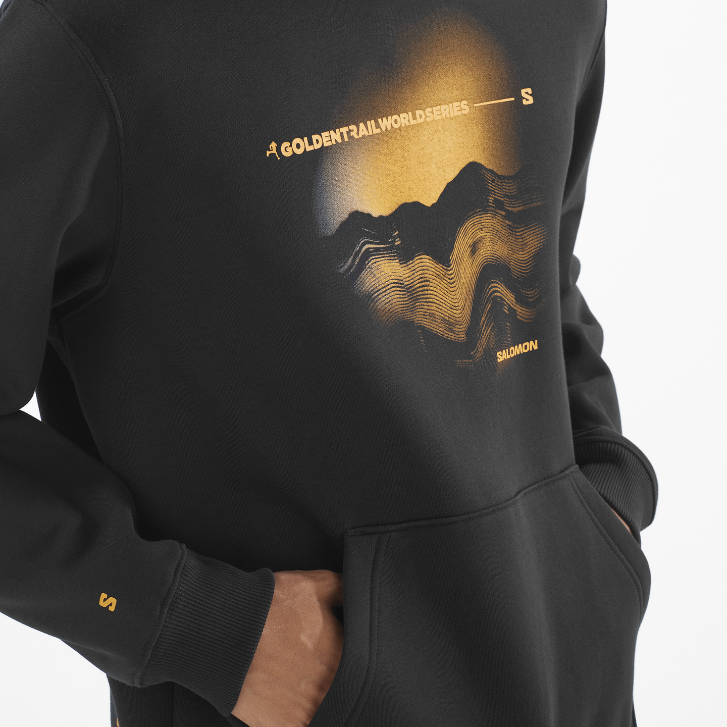 Мужская футболка Salomon Golden Trail Series, цвет: Глубокий чёрный — фото 3