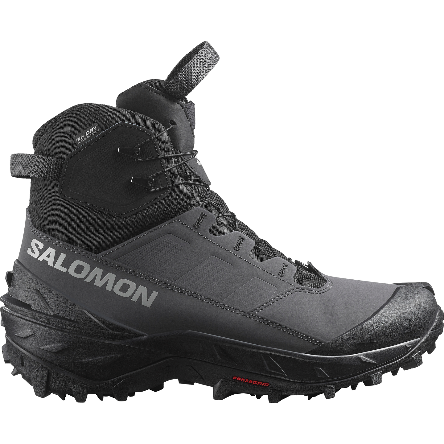 Мужские кроссовки Salomon Crosstrak Powder Waterproof, цвет: Асфальтовый / Чёрный — фото 1