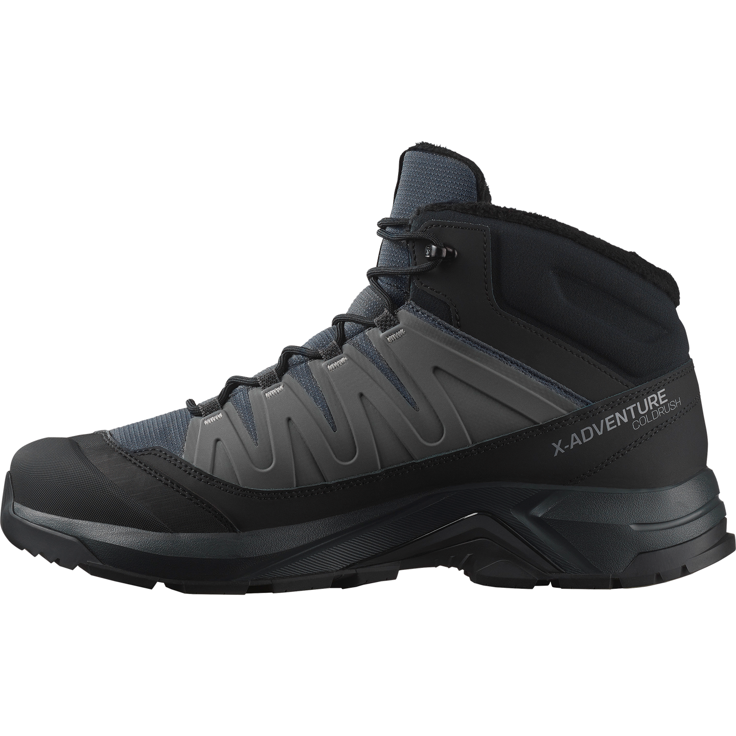 Мужские кроссовки Salomon X-ADVENTURE Coldrush Waterproof, цвет: Асфальтовый / Чёрный — фото 3