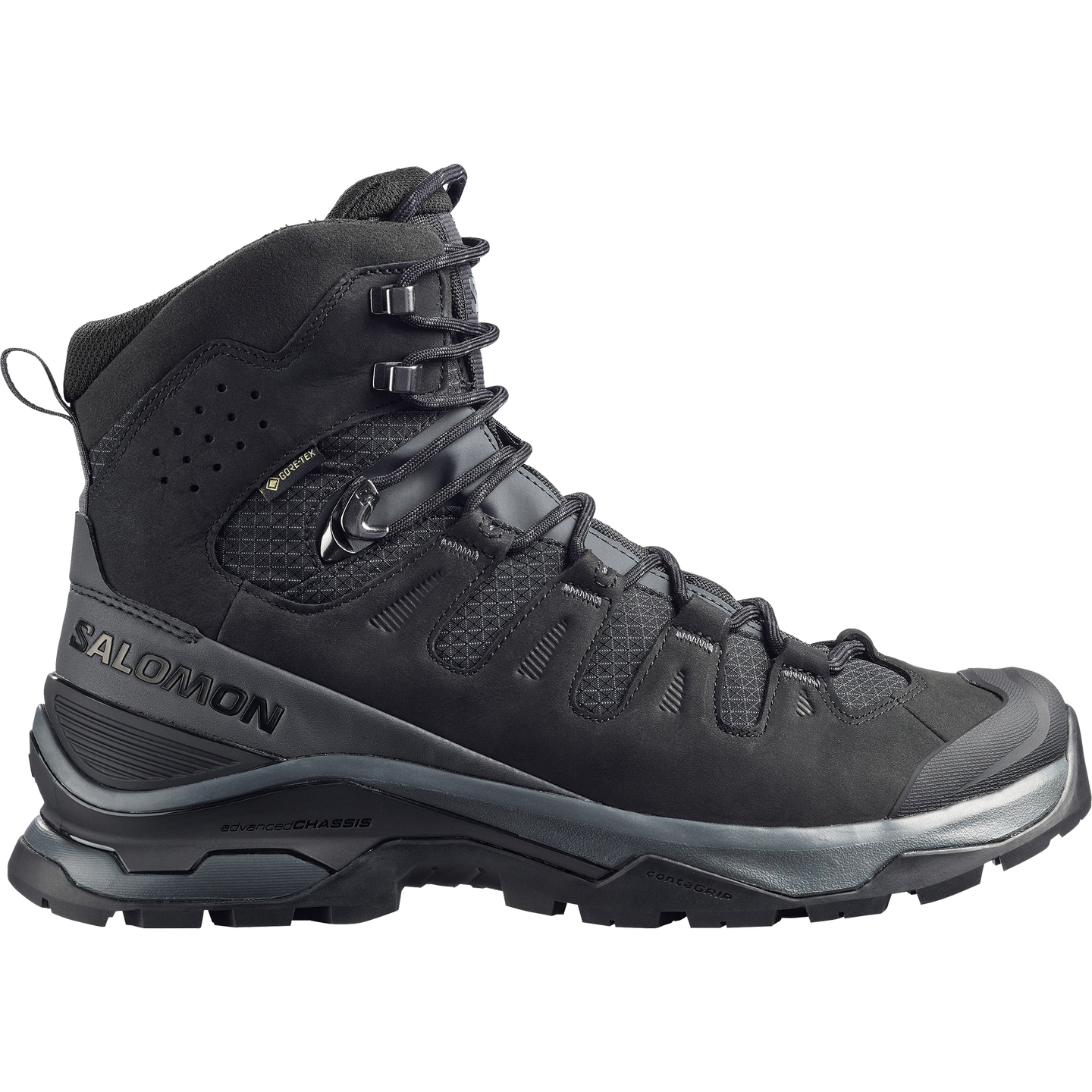Обувь Salomon Quest 5 Gore Tex, цвет: Асфальтовый / Чёрный — фото 1