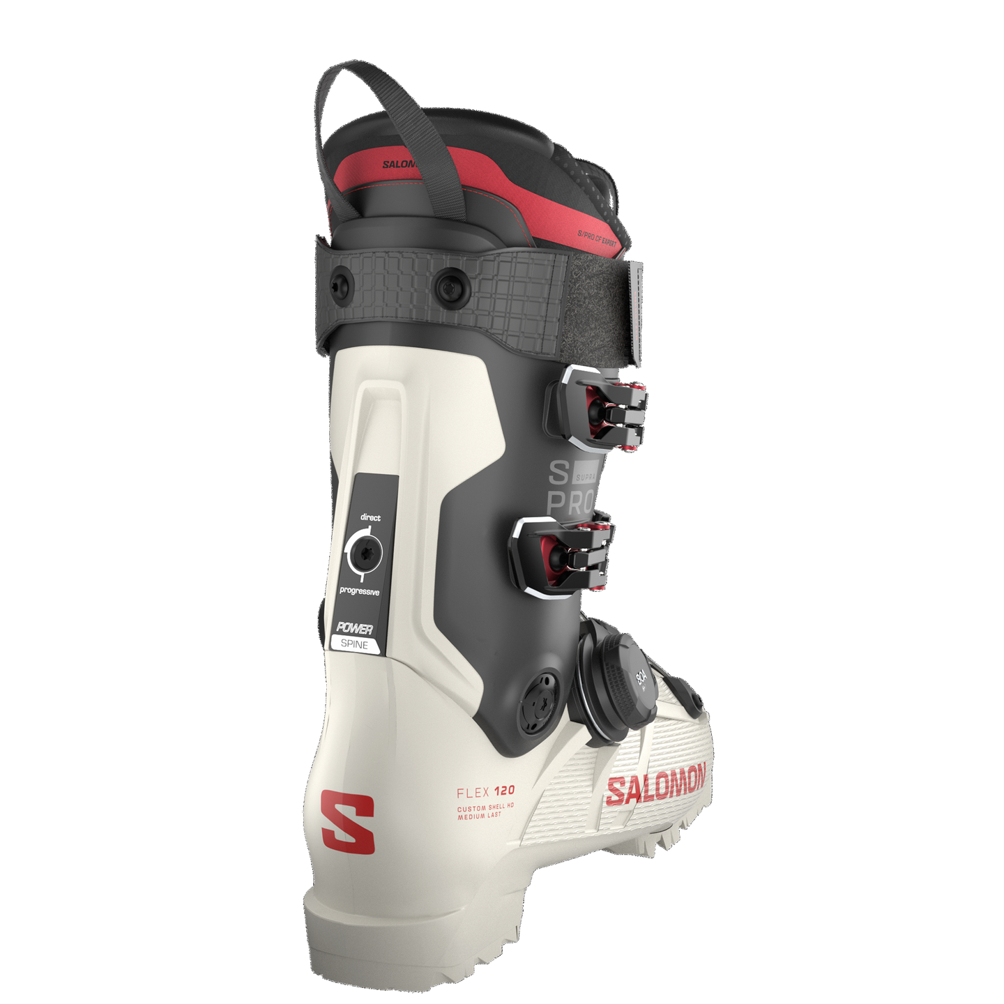 Мужские горнолыжные ботинки Salomon S/Pro Supra S Boa 120, цвет: Серый / Чёрный — фото 2