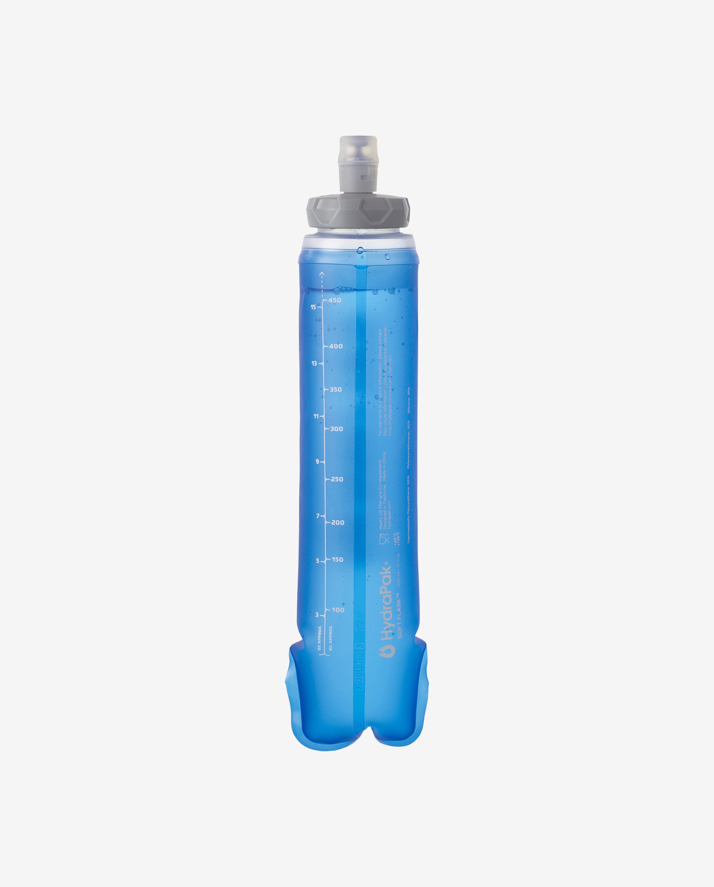 2 Pack Collapsible Soft Water Bottles - 17oz TPU, BPA-Free, For Running & Hiking