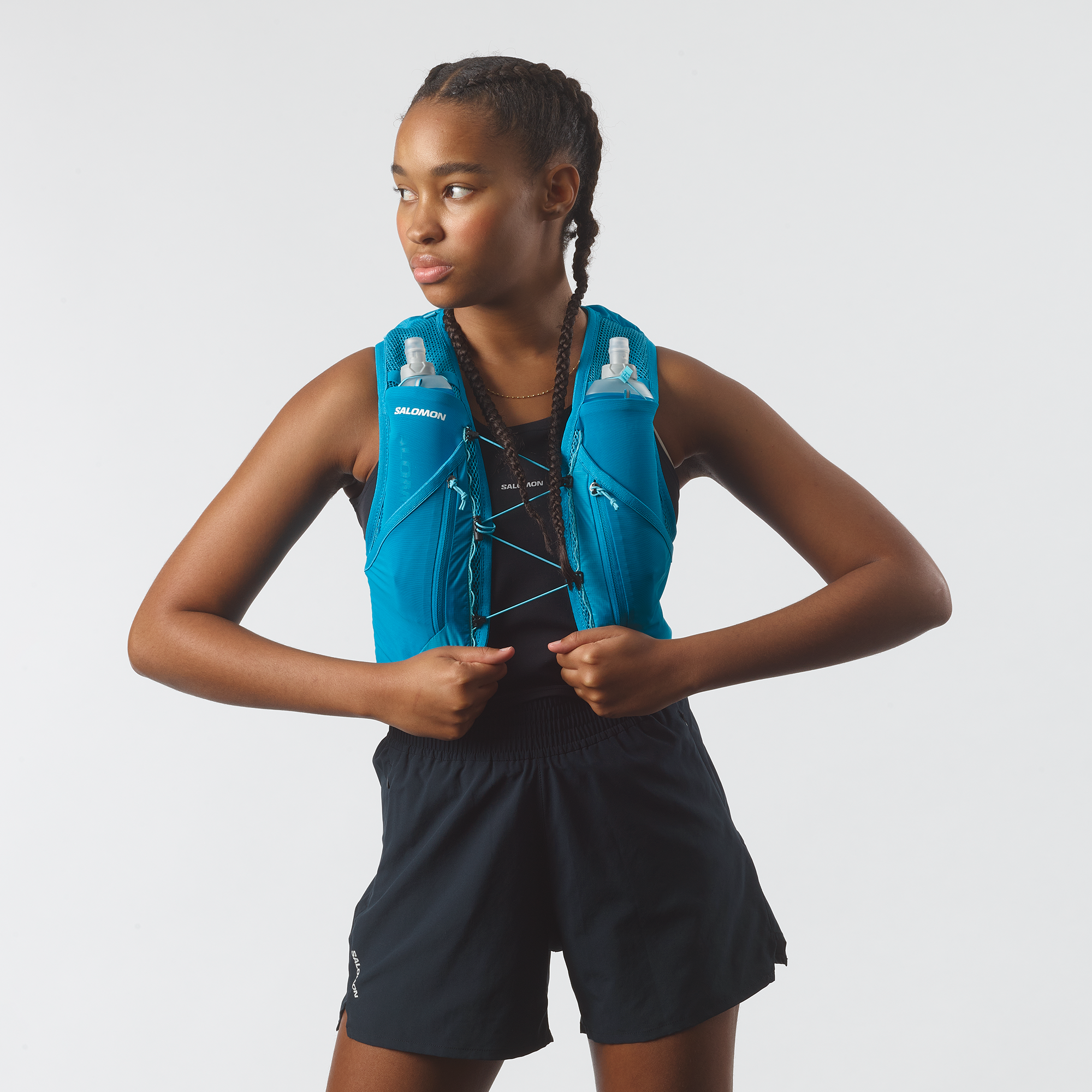 タ*中様 SALOMON ACTIVE SKIN 12 ACTIVE SKIN 12 Unisex Running Vest with flasks included