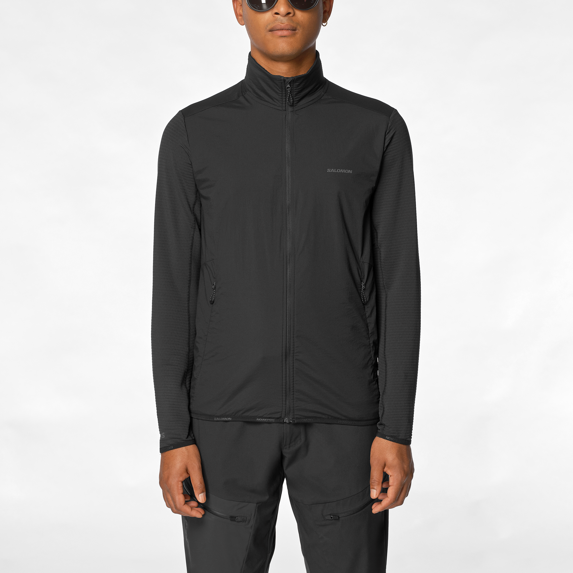 ESSENTIAL LIGHTWARM HYBRID Men's Full Zip Midlayer Jacket | Salomon