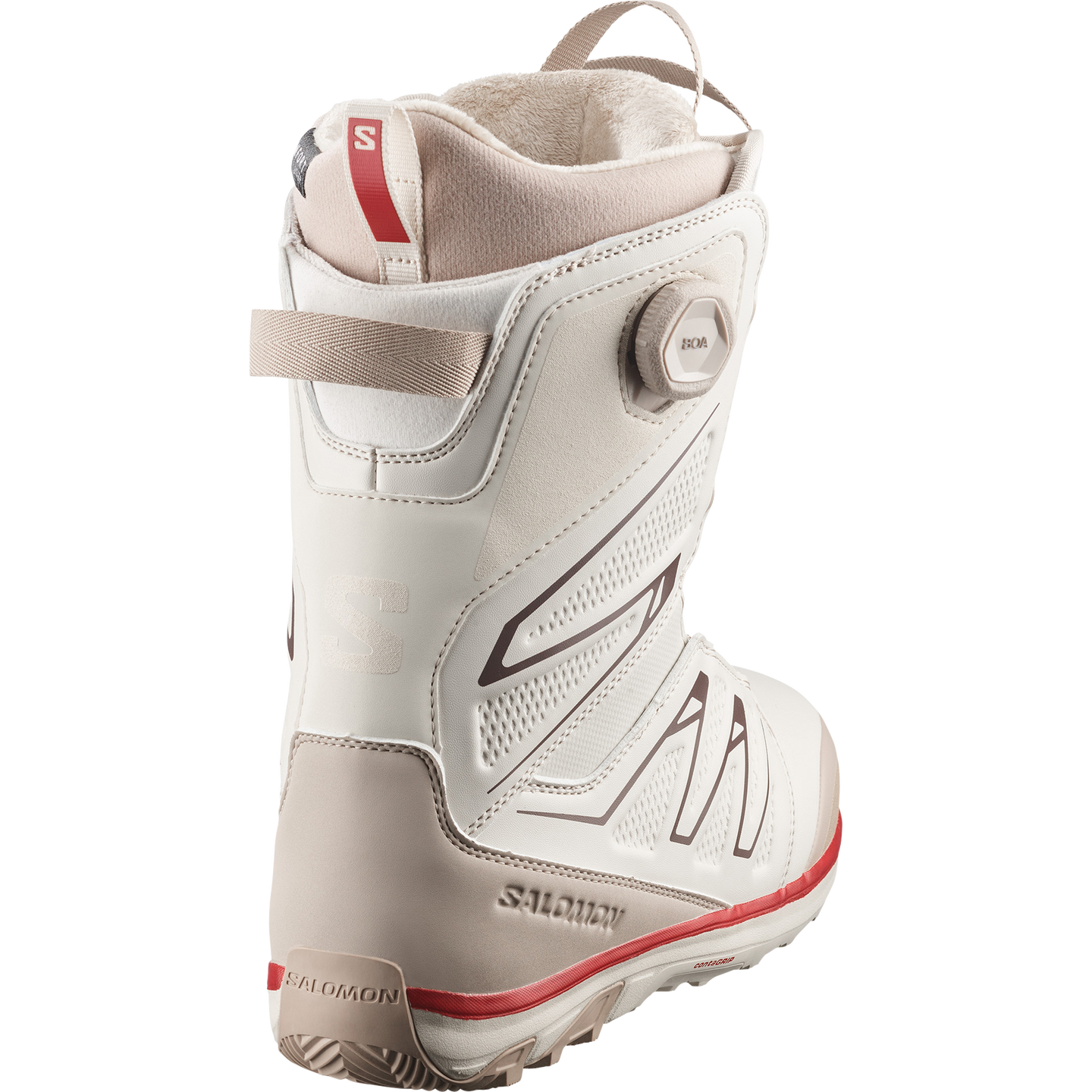 Женские ботинки для сноуборда Salomon Ivy Boa® SJ BOA®, цвет: Миндальное молоко / Белый — фото 2