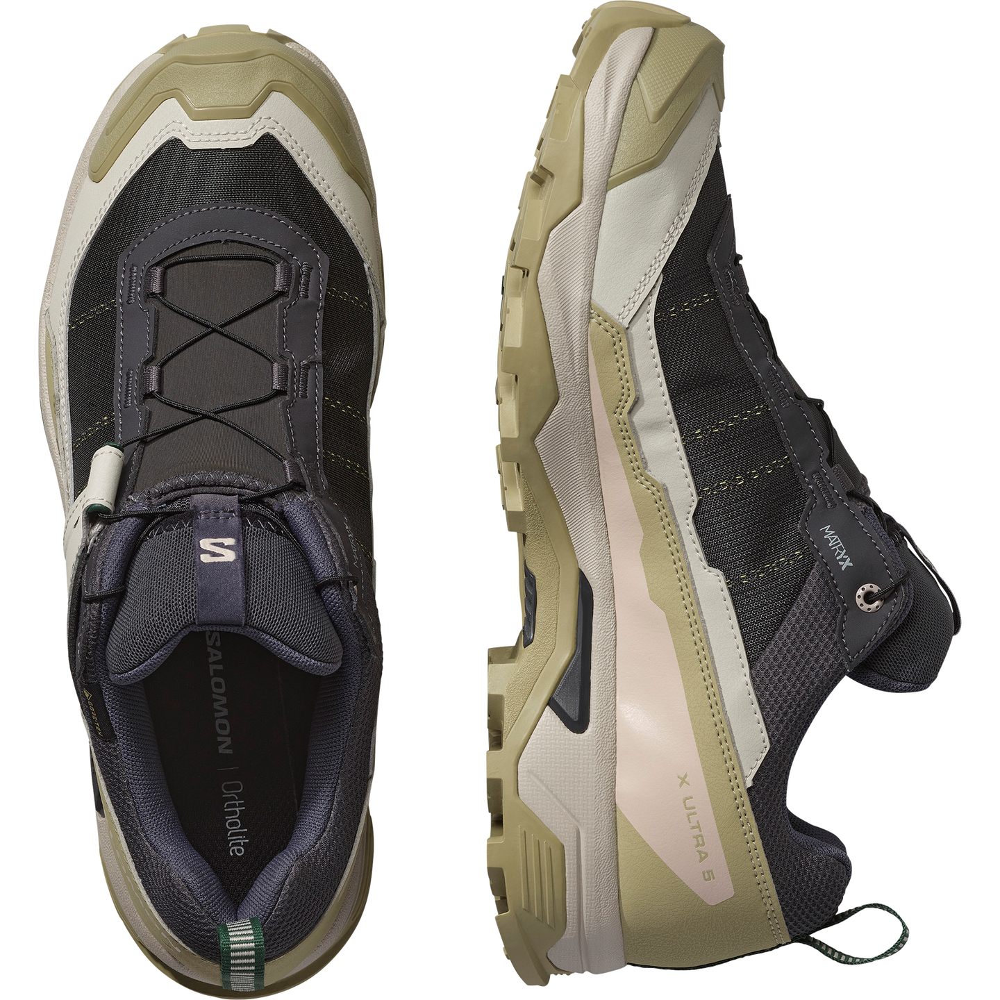 Обувь Salomon X Ultra 5 GORE-TEX, цвет: Асфальтовый / Серый зелёный — фото 2