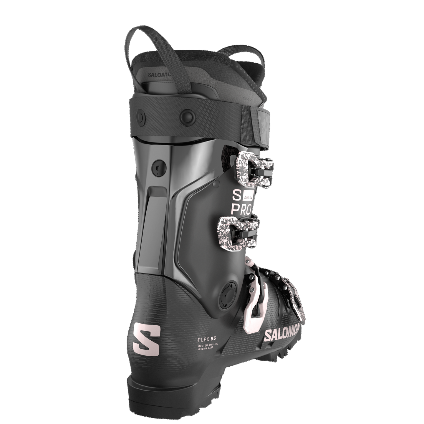 Женские горнолыжные ботинки Salomon S/PRO Supra 85, цвет: Чёрный / Сиреневый пепельный — фото 2