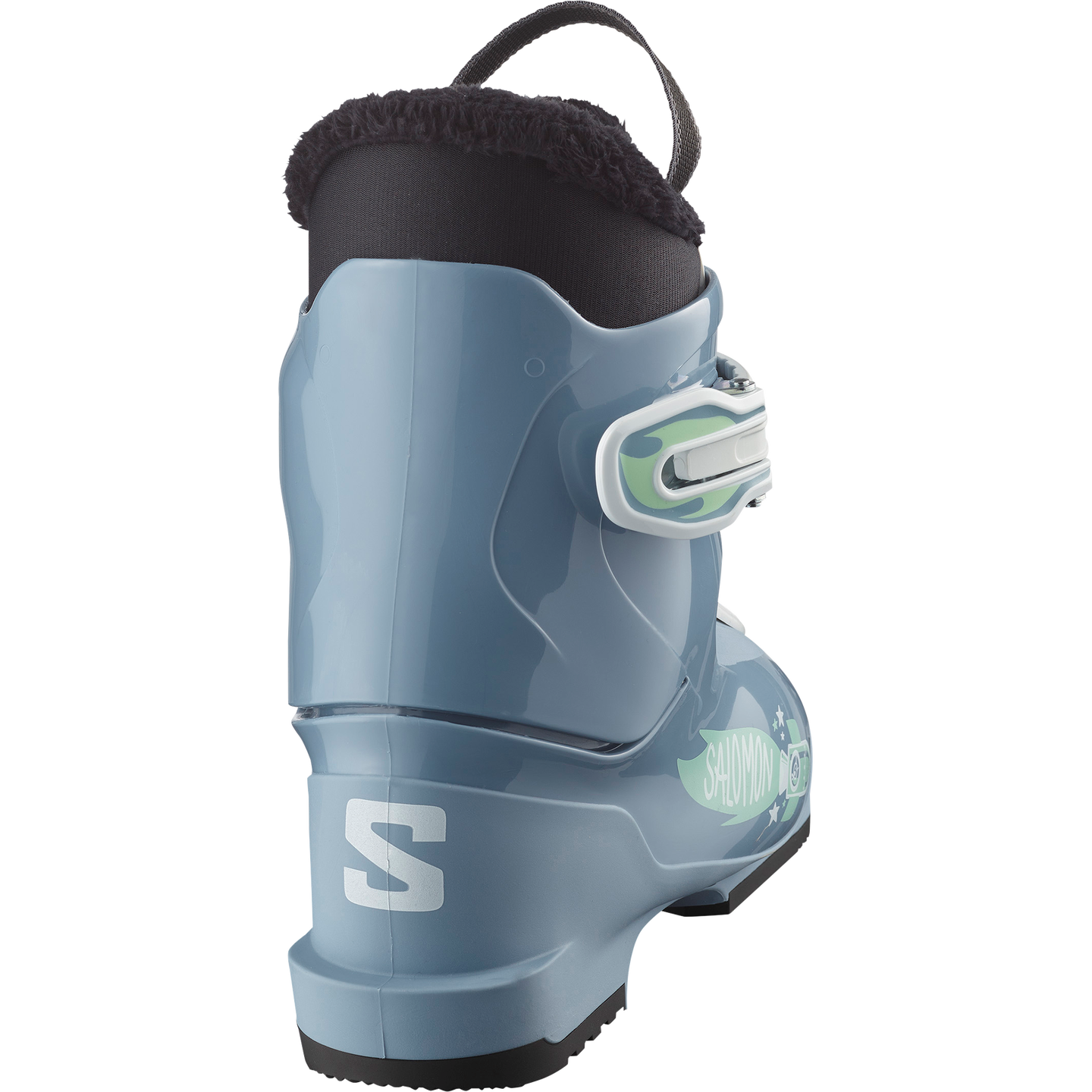 Детские горнолыжные ботинки Salomon T1, цвет: Синий / Белый — фото 2