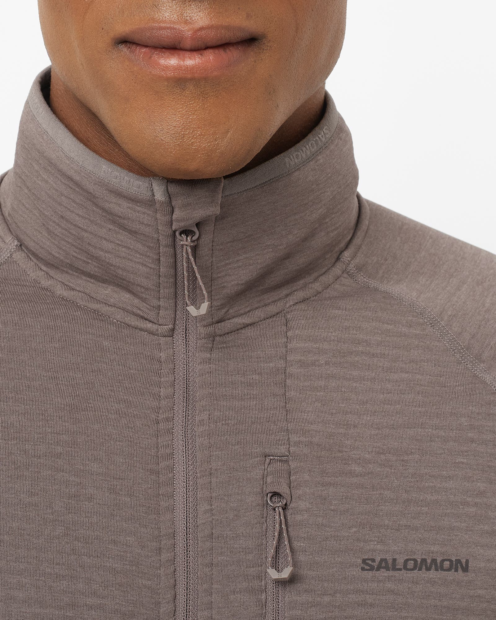 ESSENTIAL LIGHTWARM Men's Full Zip Midlayer Jacket | Salomon ESSENTIAL LIGHTWARM Men's Full Zip Midlayer Jacket | Salomon