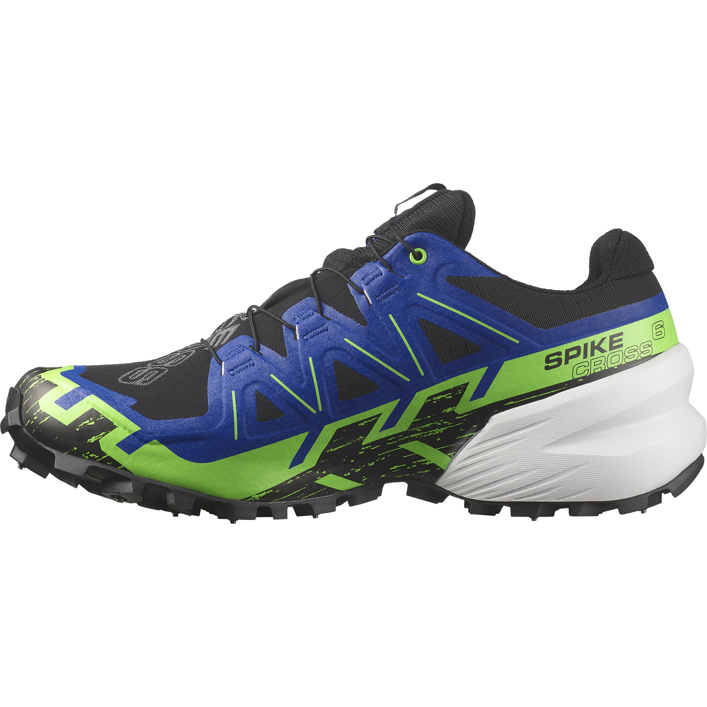 Кроссовки Salomon Spikecross 6 GORE-TEX, цвет: Чёрный / Зелёный — фото 3