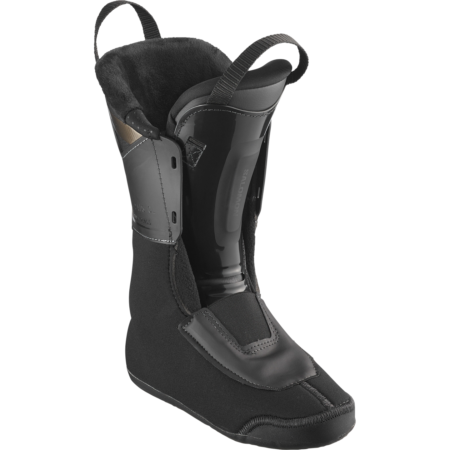 Женские горнолыжные ботинки Salomon S/Pro Supra S Boa 85, цвет: Чёрный / Светлый бронзовый — фото 1