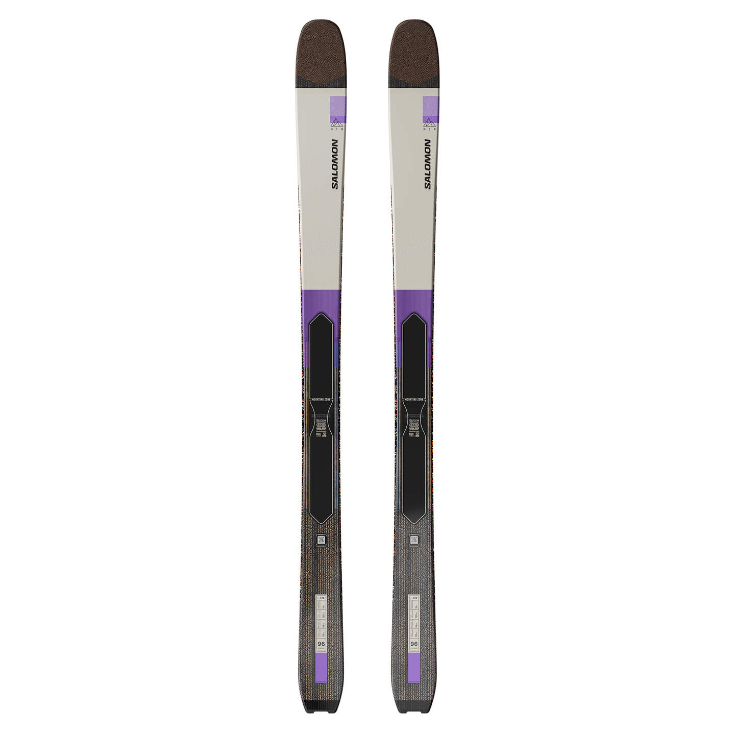 Лыжи Salomon MTN 96 Carbon, цвет: Миндальное молоко / Чёрный — фото 1