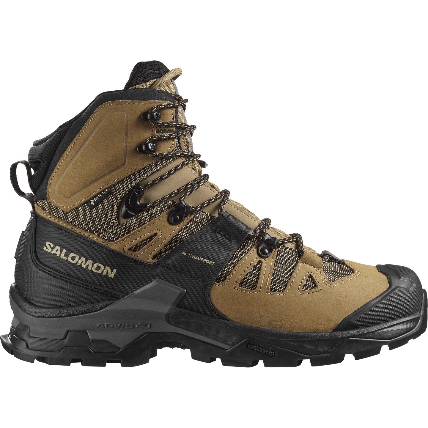 Обувь Salomon Quest 4 GORE-TEX, цвет: Чёрный / Тёмно-серый — фото 1