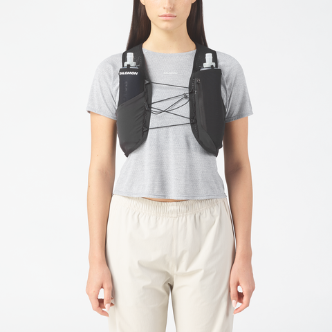 Беговой рюкзак-жилет Salomon Gravel Skin 4, цвет: Чёрный