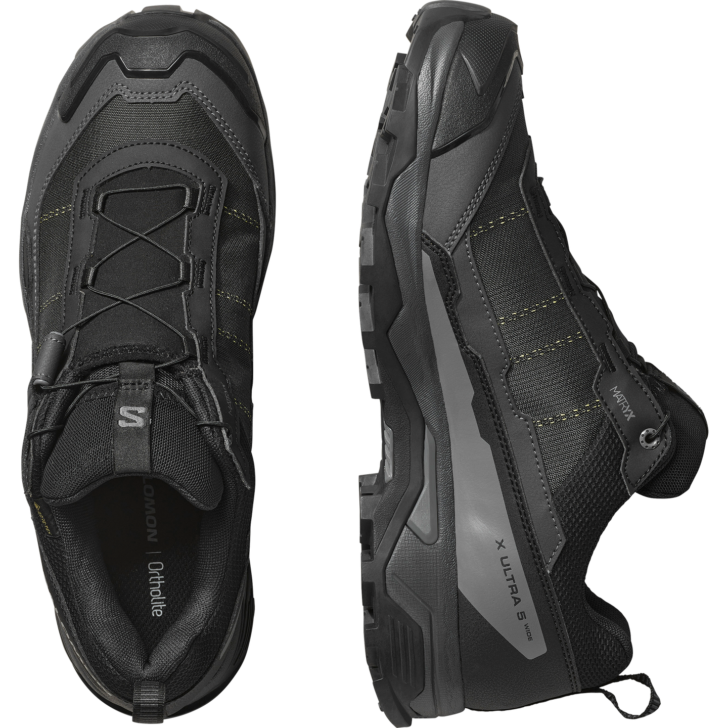 Обувь Salomon X Ultra 5 Wide GORE-TEX, цвет: Чёрный / Асфальтовый — фото 2