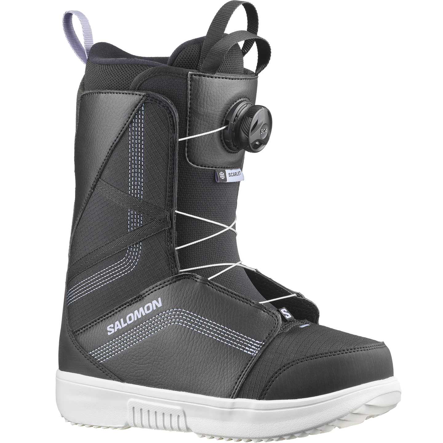 Женские ботинки для сноуборда Salomon Scarlet Boa®, цвет: Чёрный / Фиолетовый — фото 1