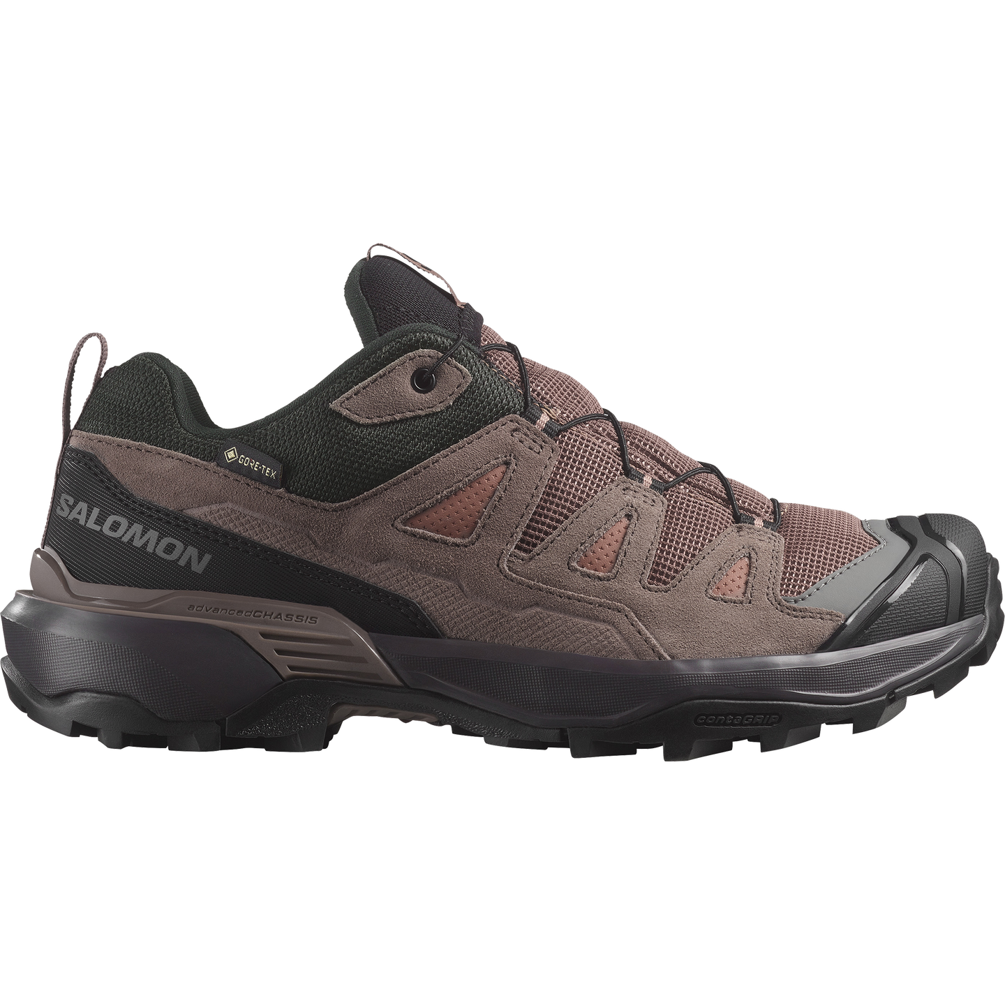 Обувь Salomon X Ultra 360 Leather GORE-TEX, цвет: Коньячный / Перечный — фото 1