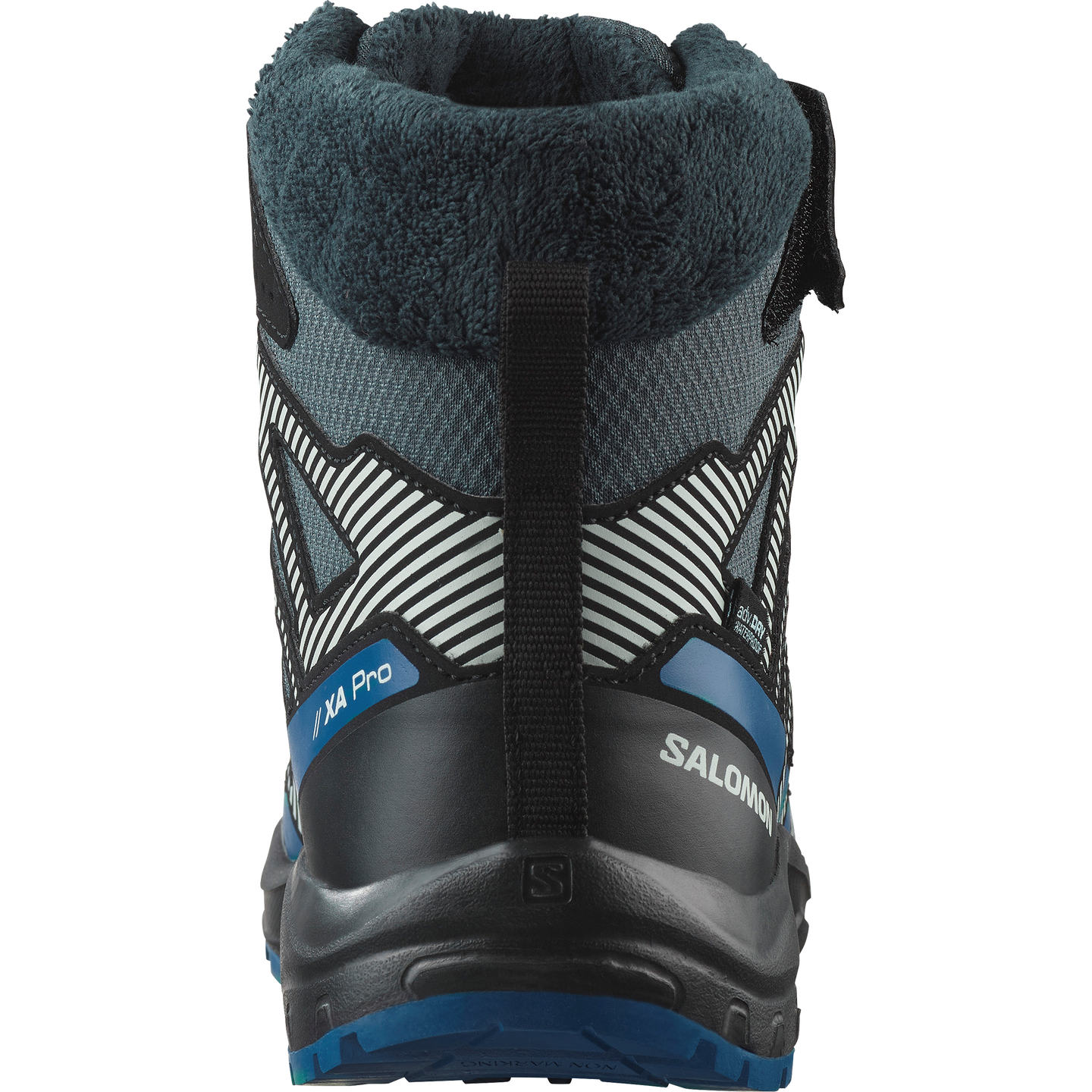 Кроссовки Salomon XA PRO V8 Winter Waterproof, цвет: Чёрный / Тёмный синий — фото 5