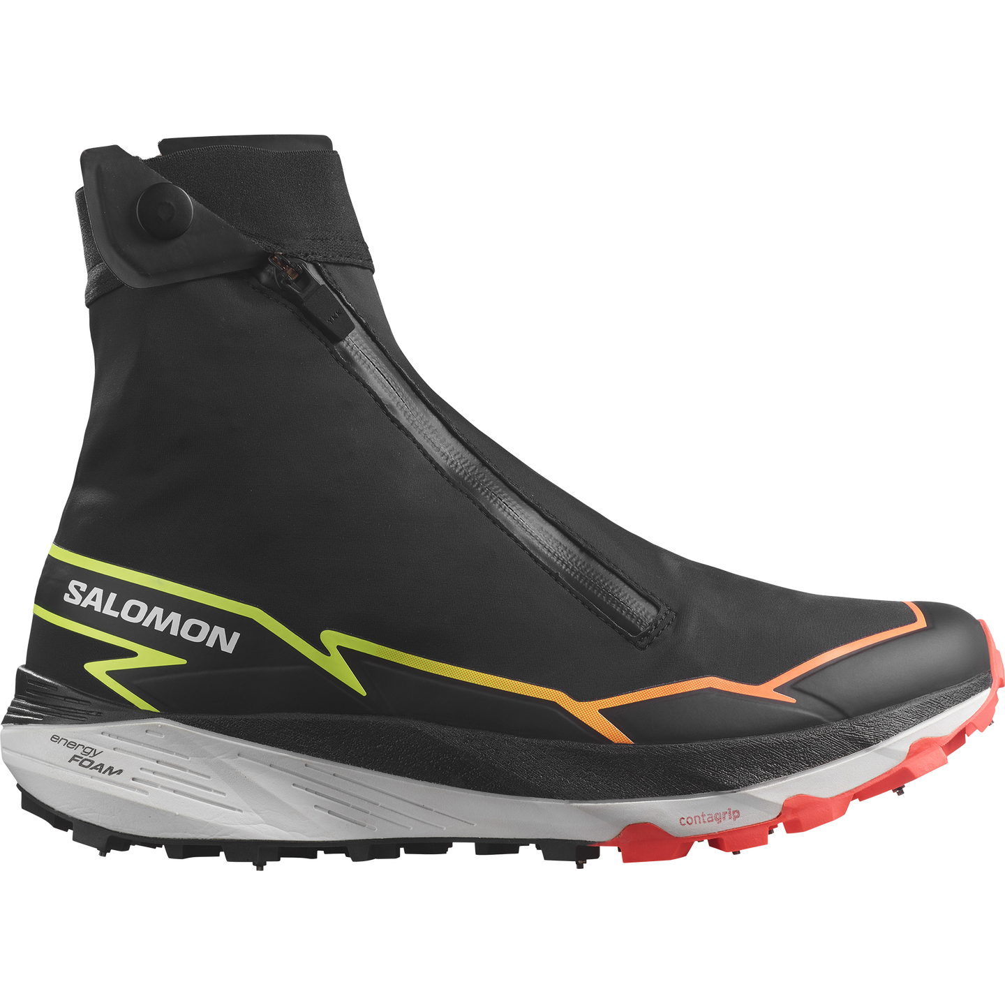 Кроссовки Salomon Winter Cross Spike, цвет: Чёрный / Неоновый — фото 1