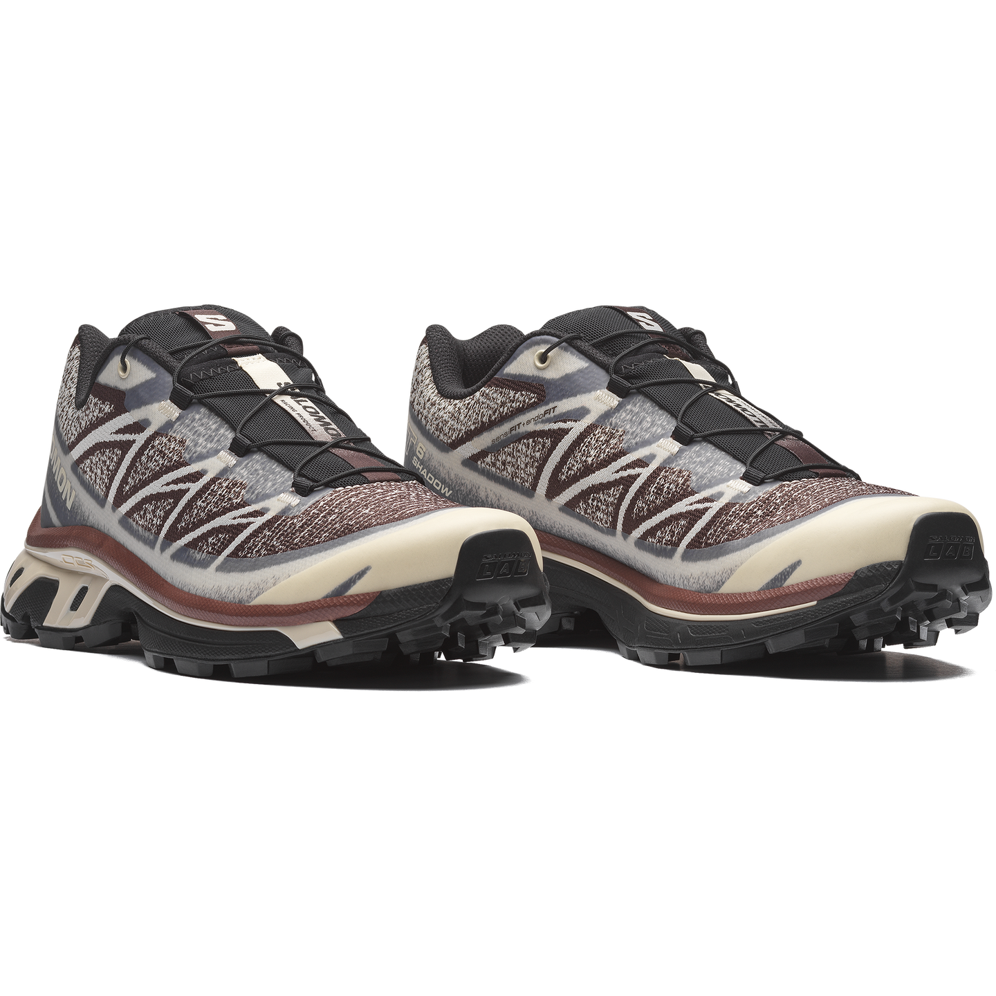 Кроссовки Salomon XT-6 Shadow, цвет: Миндальное молоко / Чёрный кофейный — фото 3