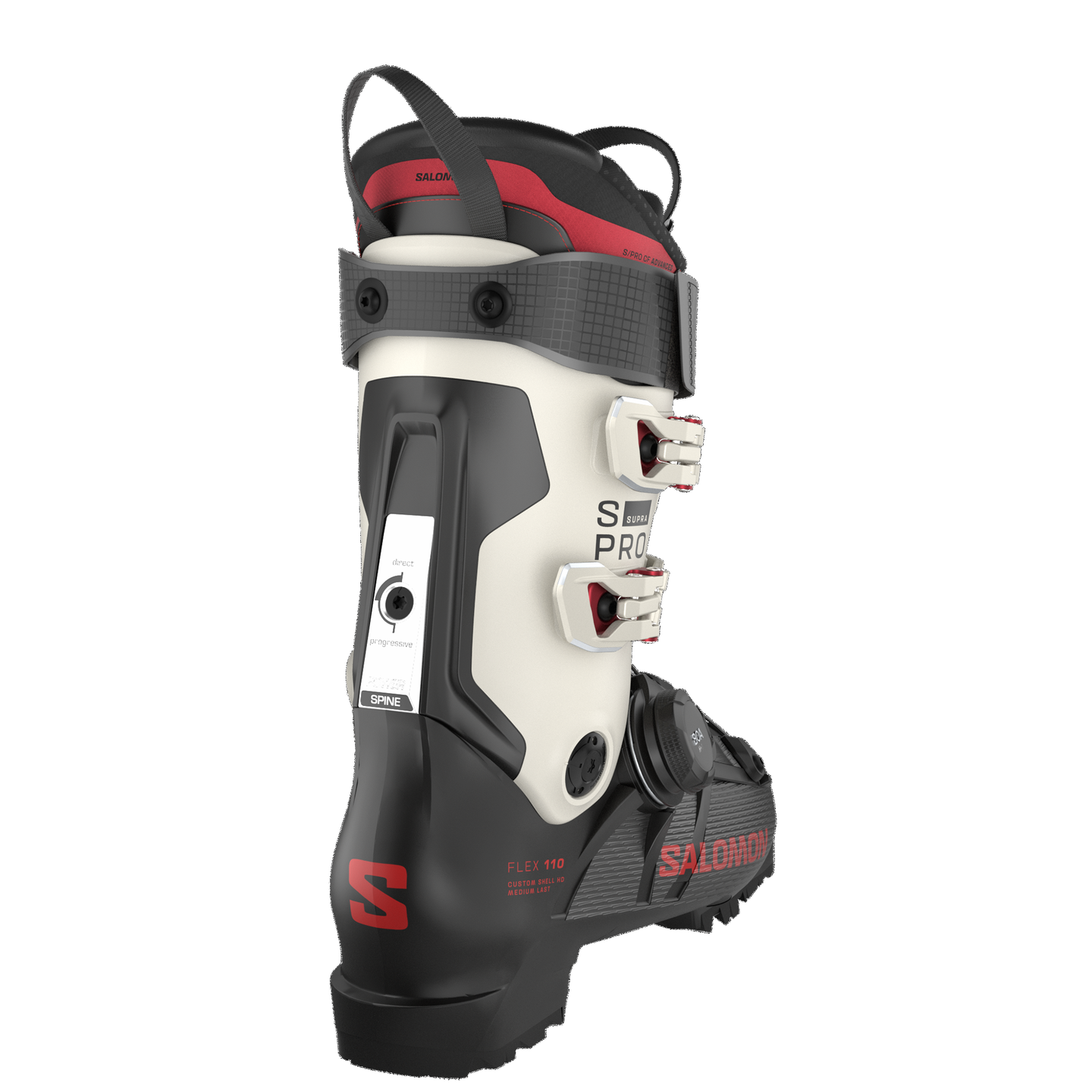 Мужские горнолыжные ботинки Salomon S/Pro Supra S Boa 110, цвет: Чёрный / Серый — фото 2